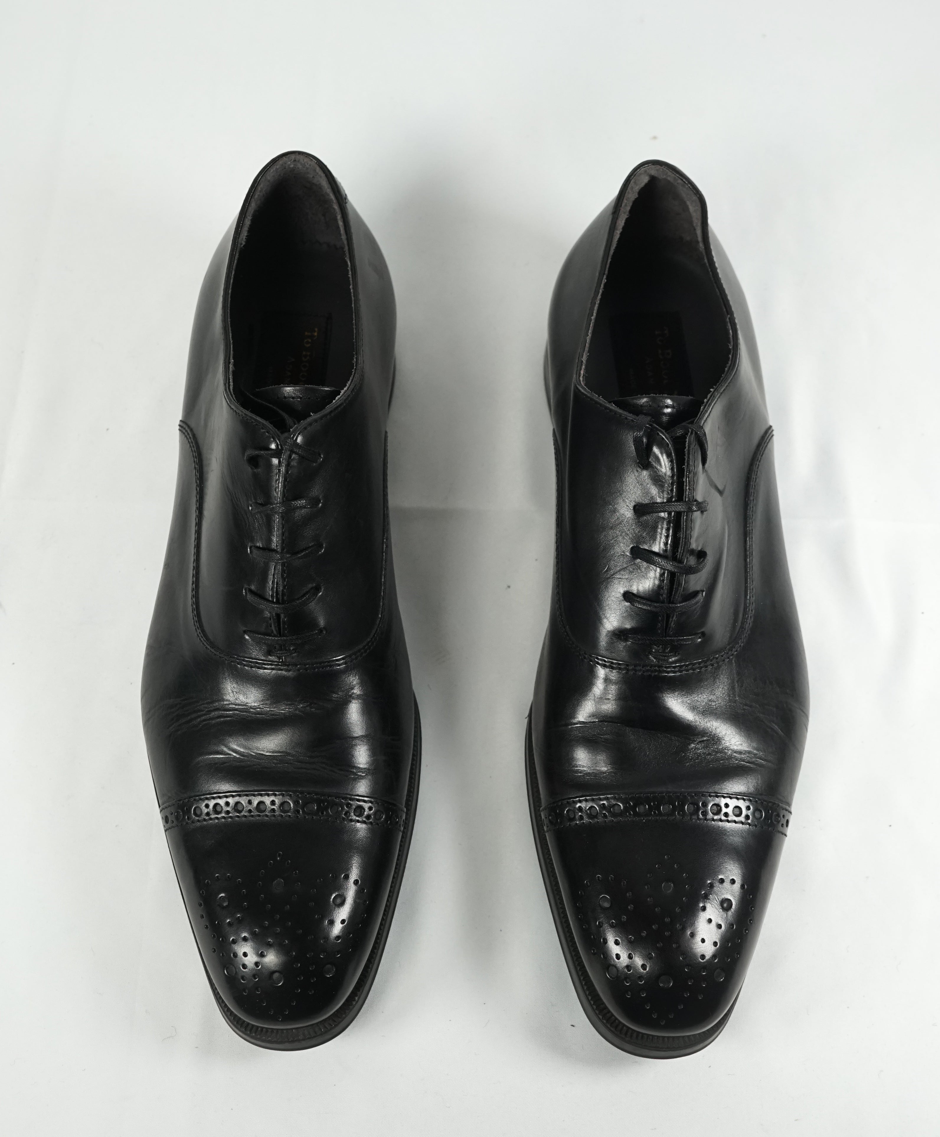 TO BOOT NEW YORK - “Justin” Black Brogue Cap-Toe Oxford - 10.5