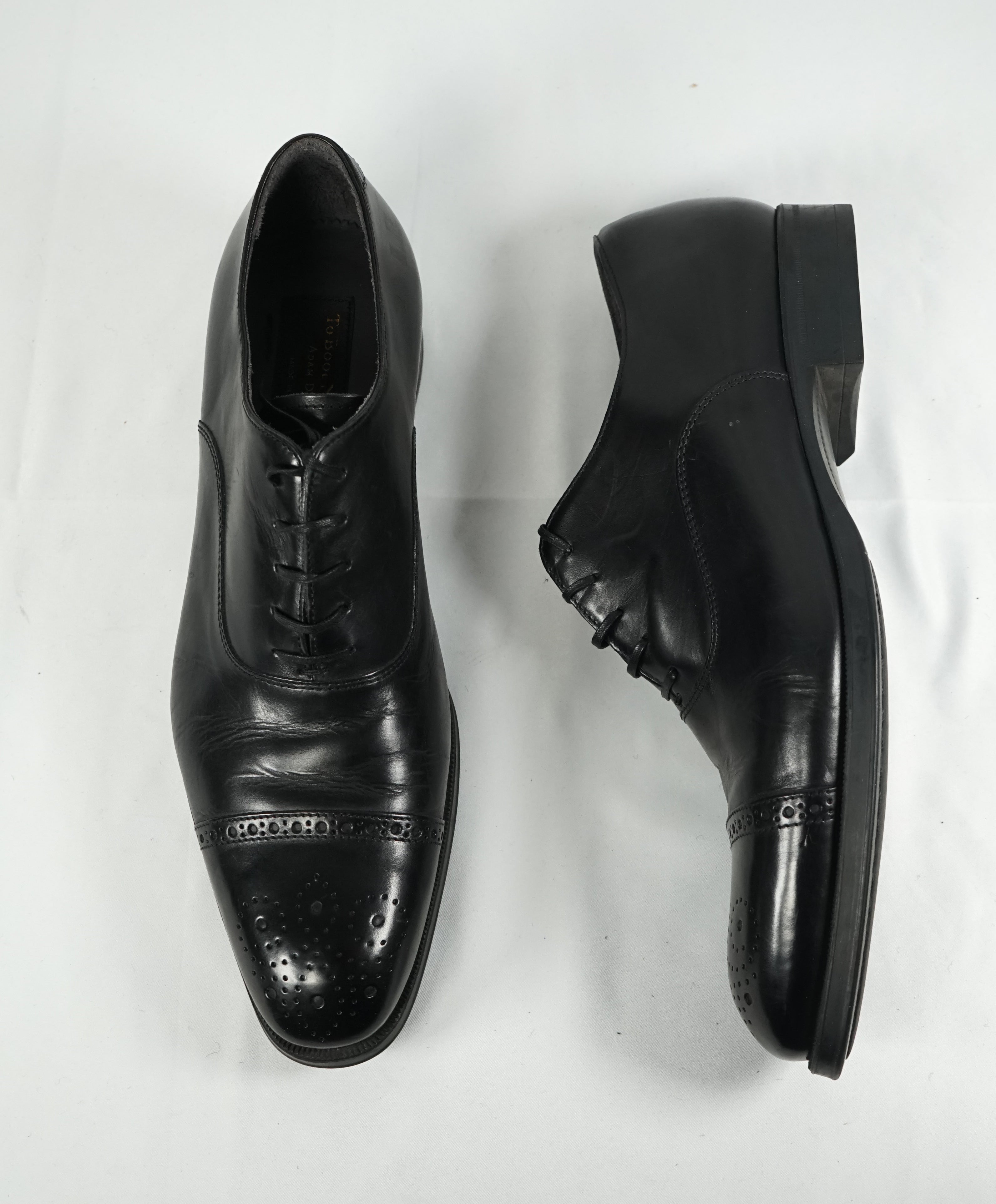 TO BOOT NEW YORK - “Justin” Black Brogue Cap-Toe Oxford - 10.5