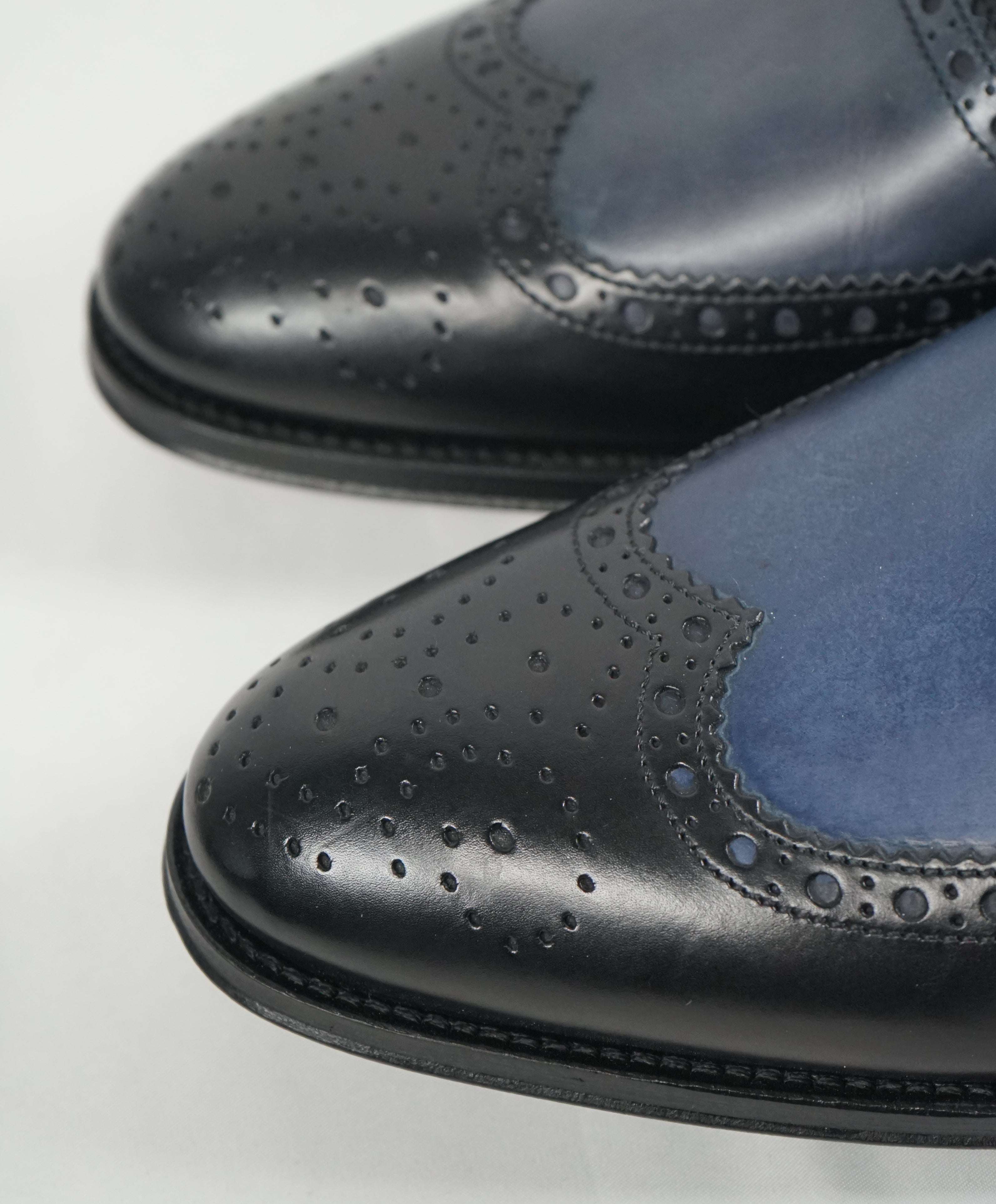 TO BOOT NEW YORK - Two Tone Wingtip Brogue Oxford Black/ Blue - 8.5