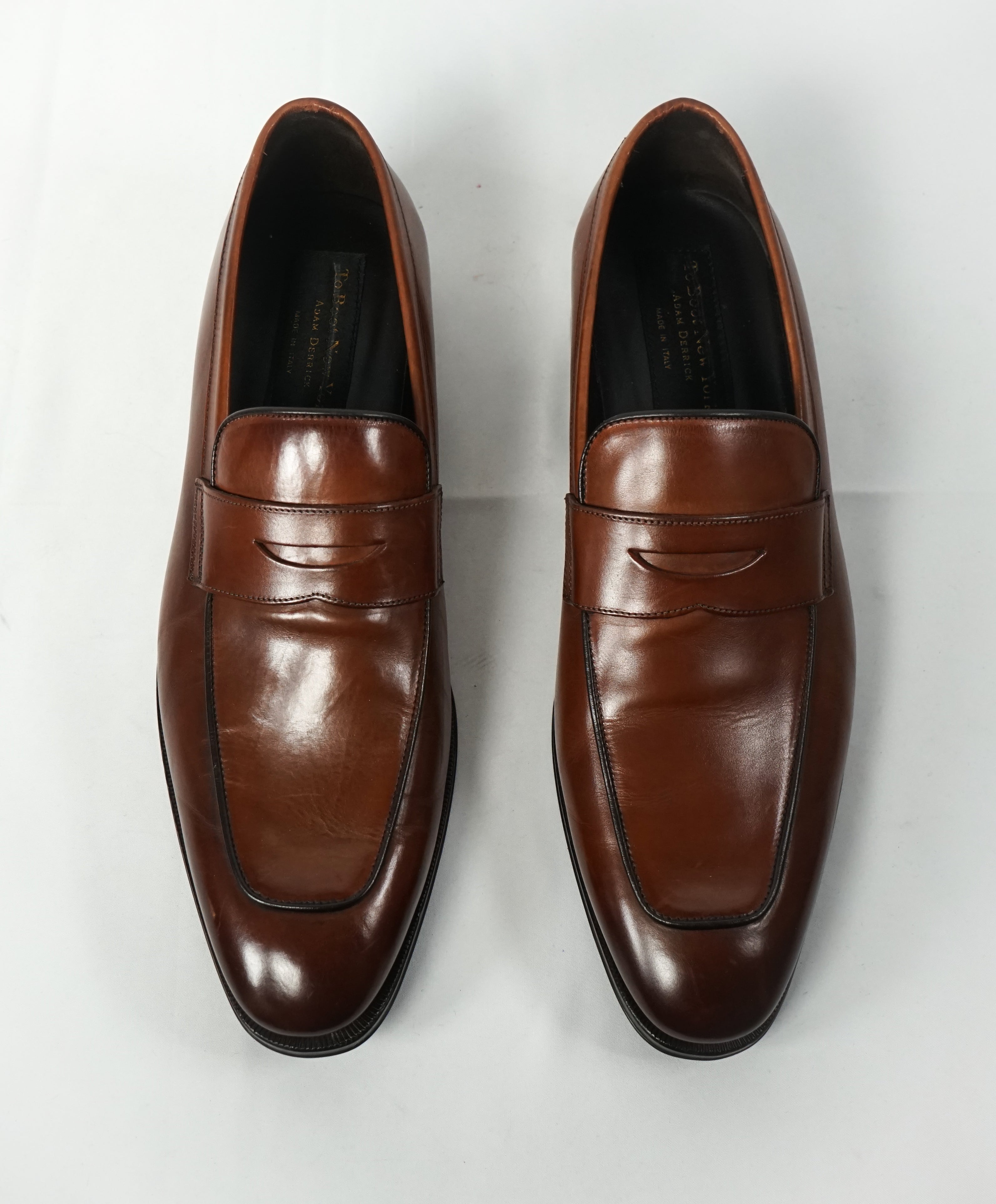 TO BOOT NEW YORK - “Dupont” Brown Premium Grade Leather Penny Loafers - 10