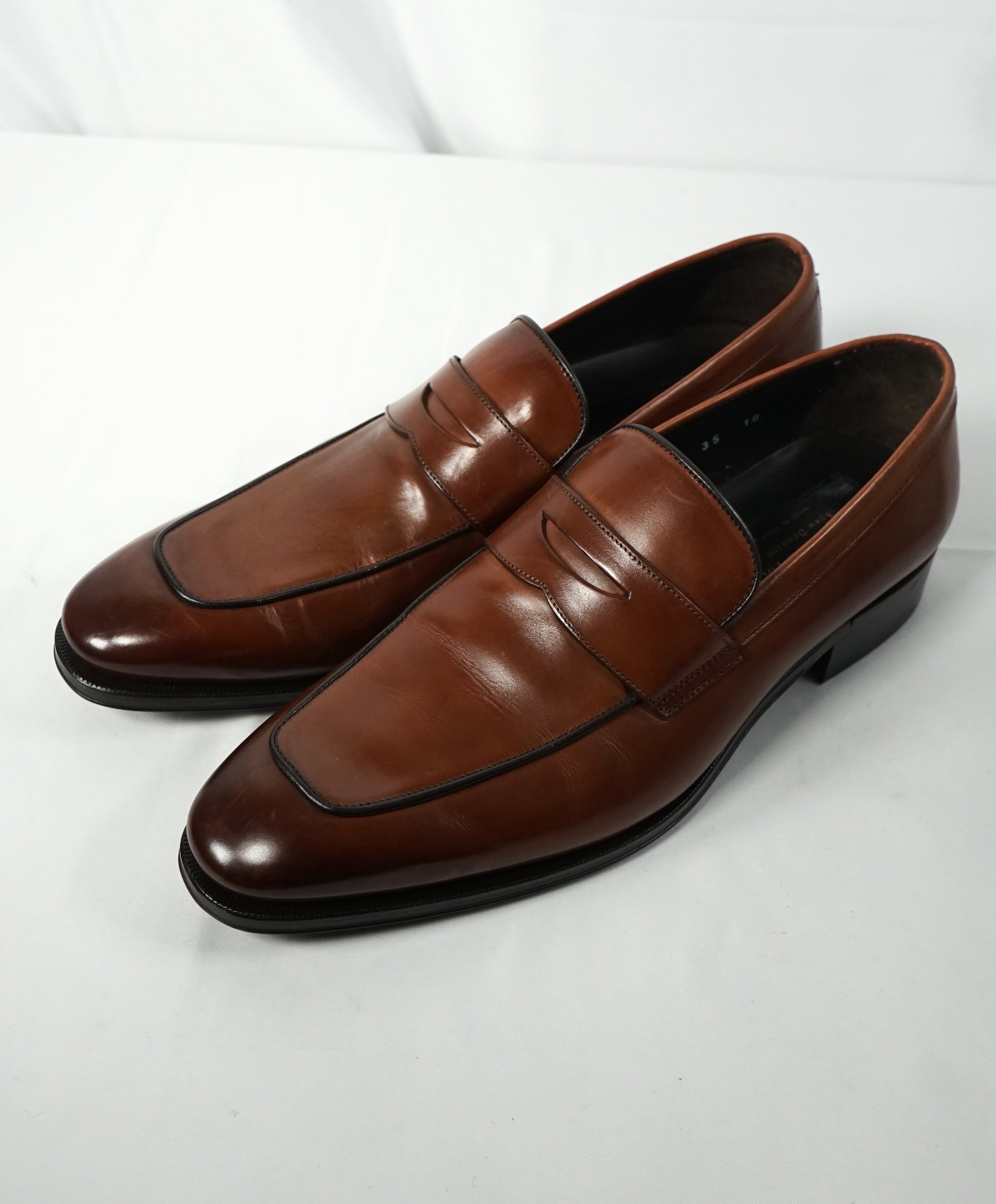 TO BOOT NEW YORK - “Dupont” Brown Premium Grade Leather Penny Loafers - 10