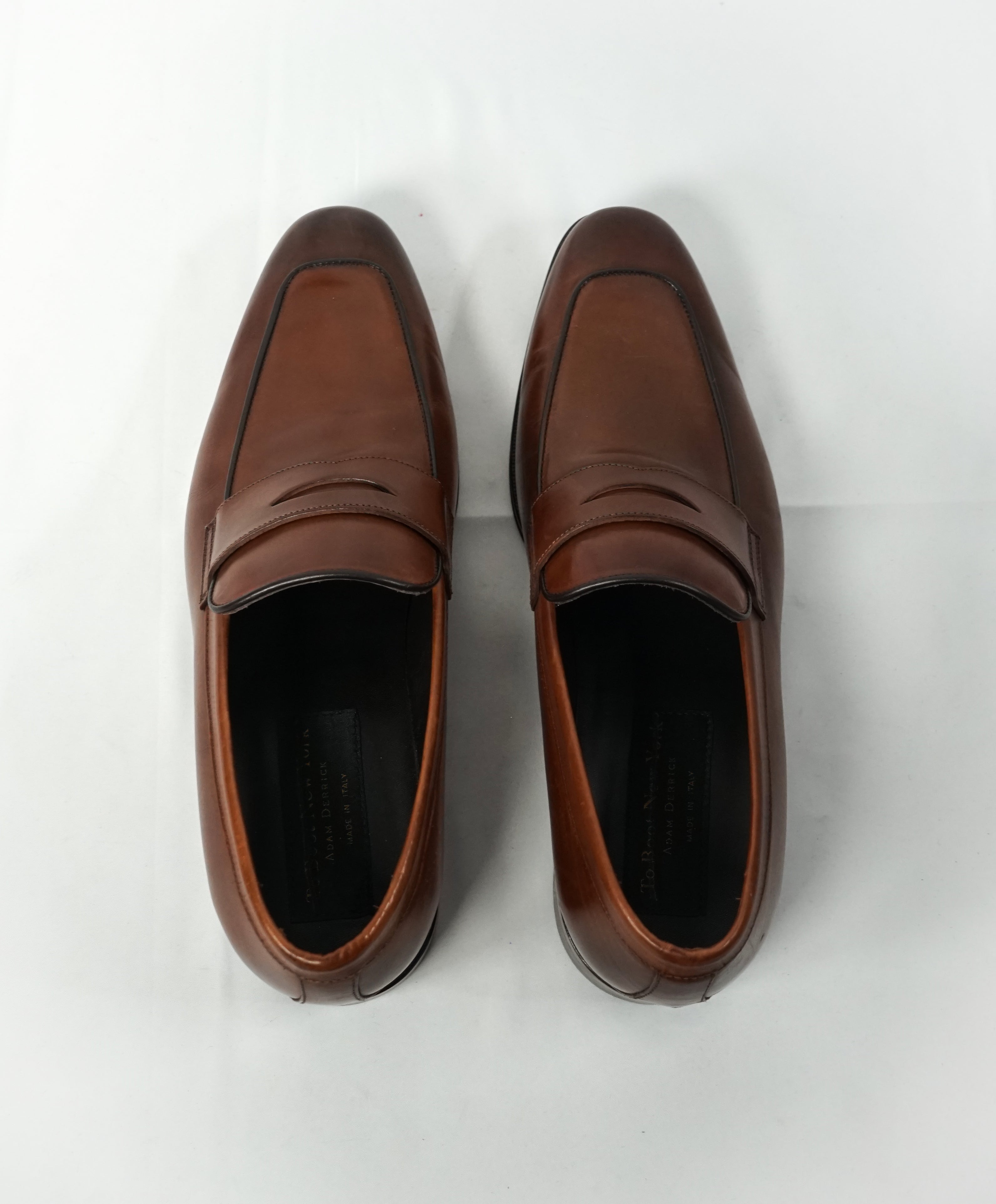 TO BOOT NEW YORK - “Dupont” Brown Premium Grade Leather Penny Loafers - 10