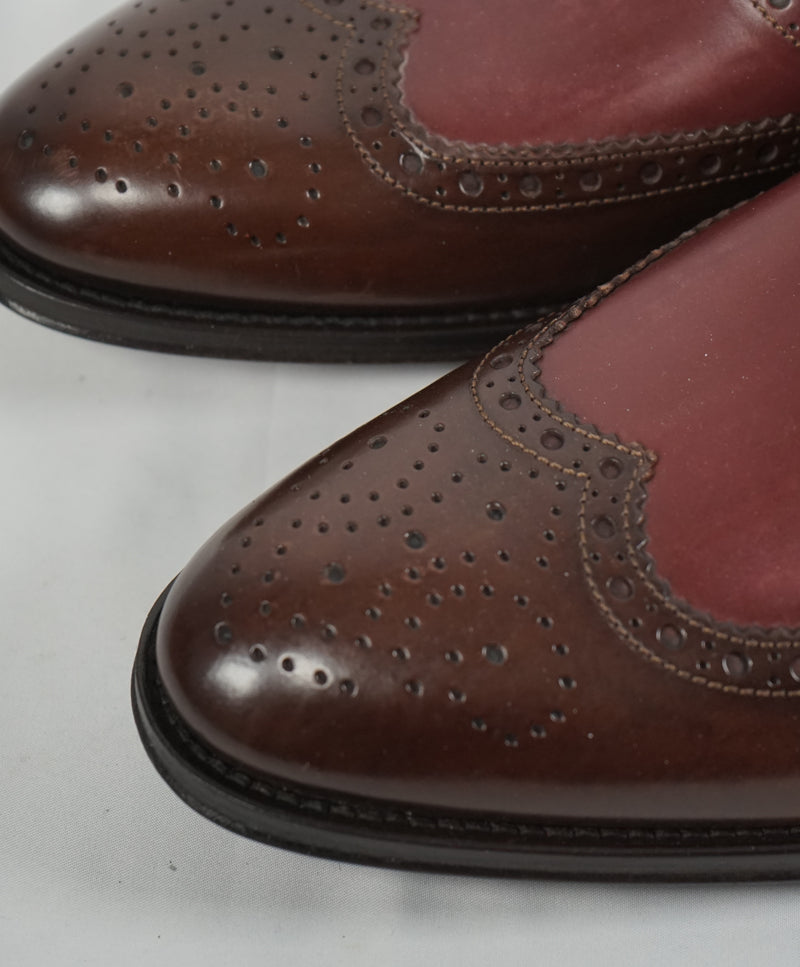 TO BOOT NEW YORK - Two Tone Wingtip Brogue Oxford Brown/Oxblood - 10