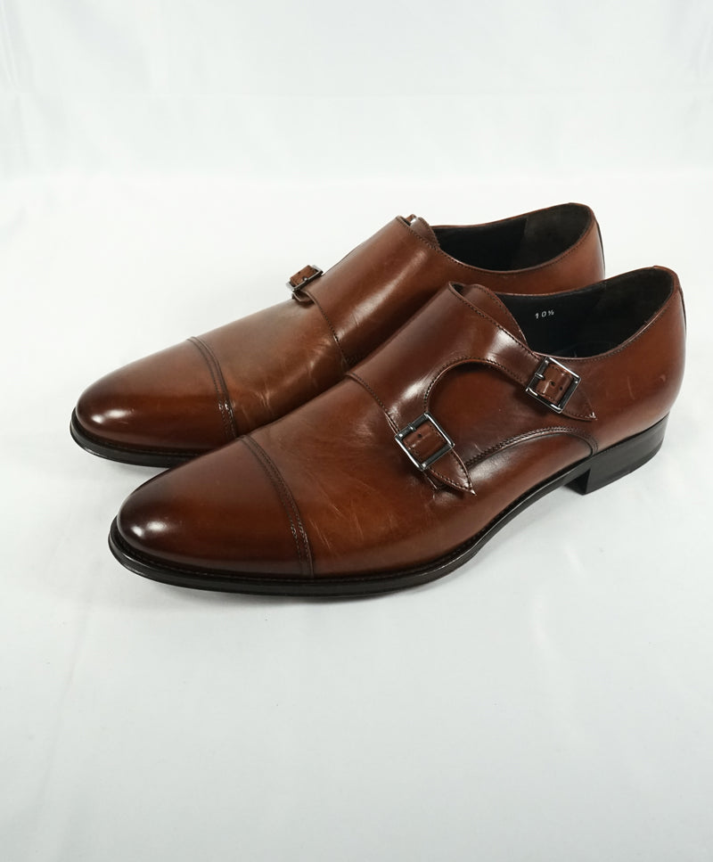 TO BOOT NEW YORK - Double Monk Strap Loafers Round Toe Brown - 10.5