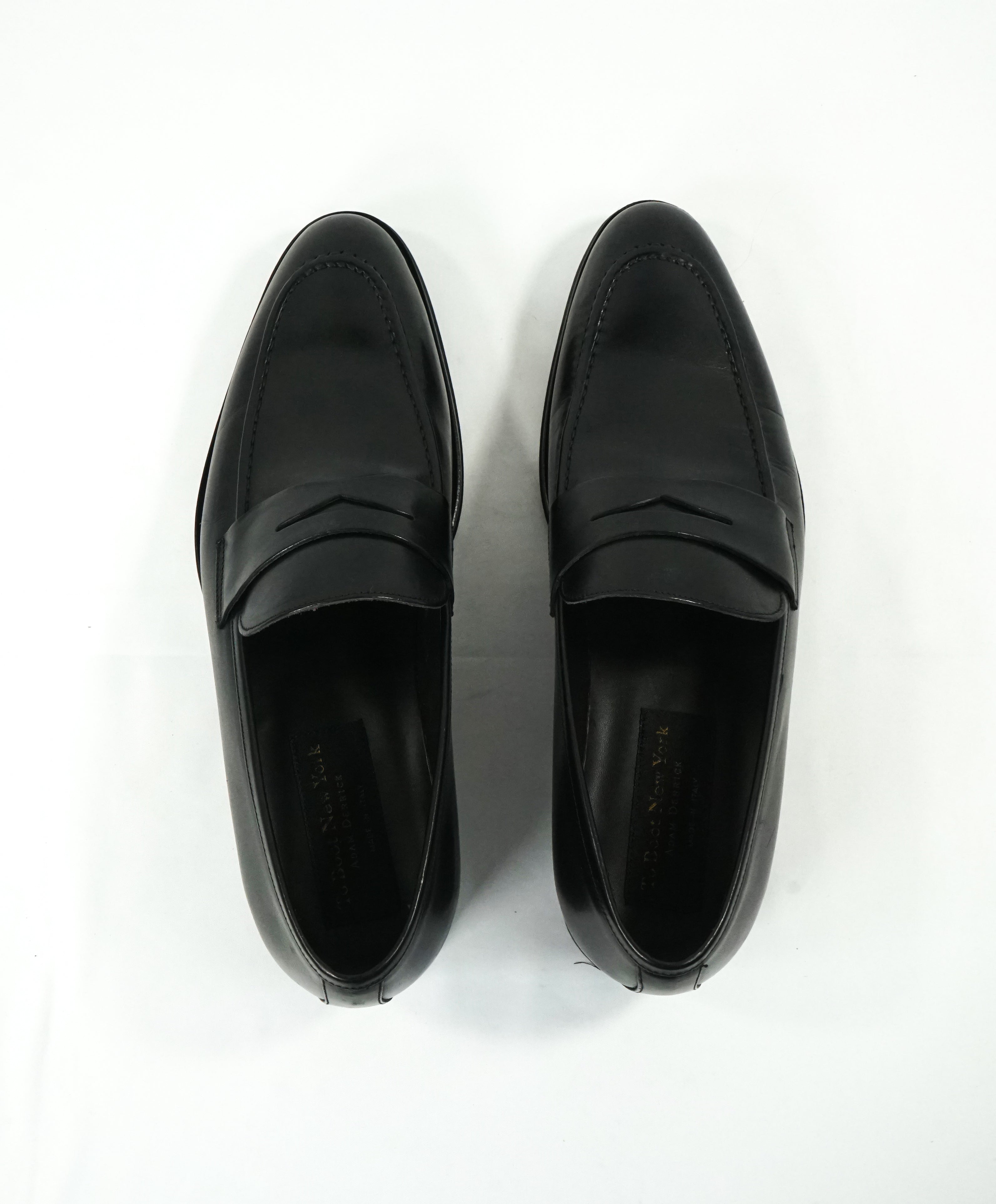 TO BOOT NEW YORK - “James” Black Round Toe Penny Loafers - 9.5