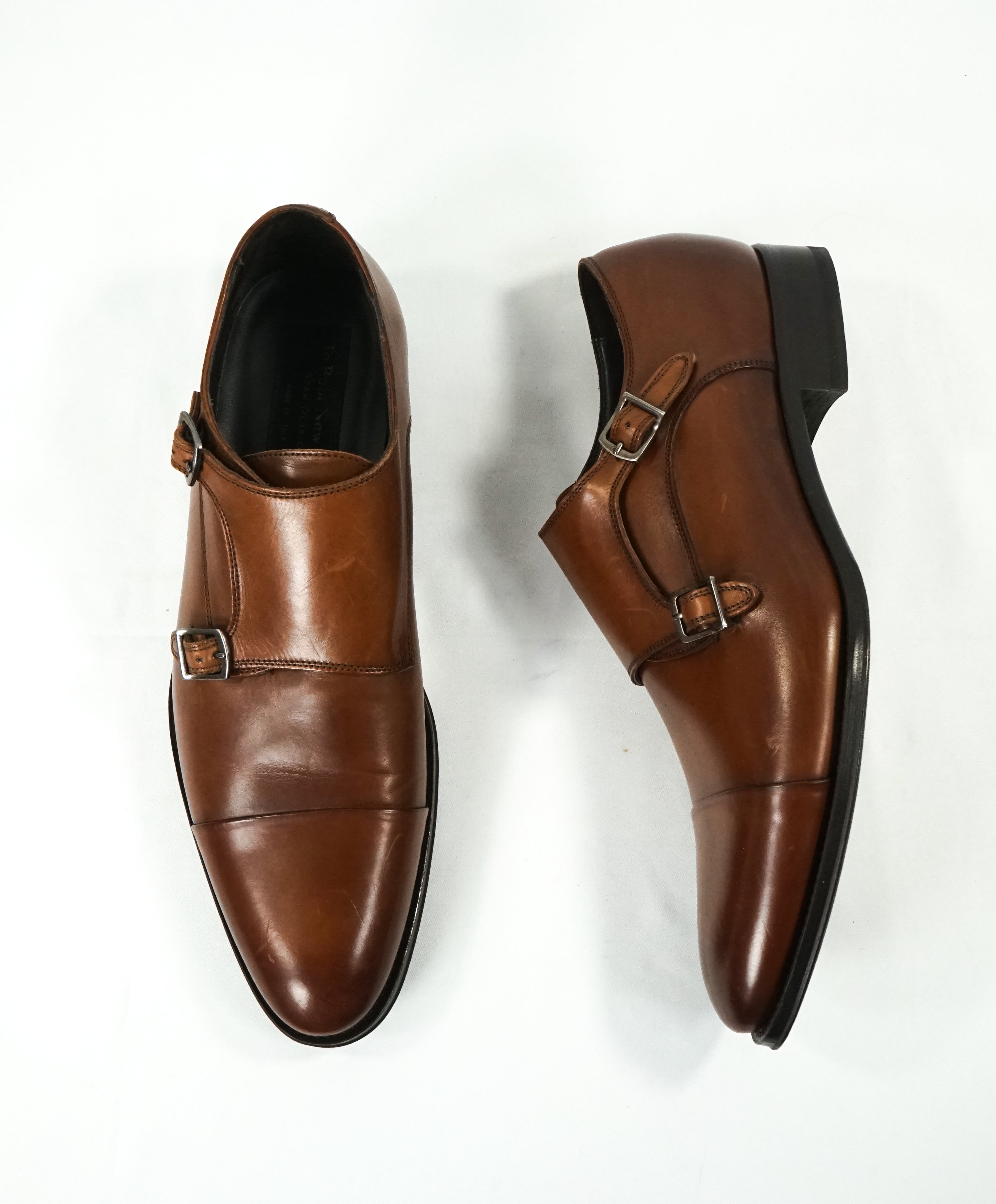 TO BOOT NEW YORK - Double Monk Strap Loafers Brown Round Toe - 10