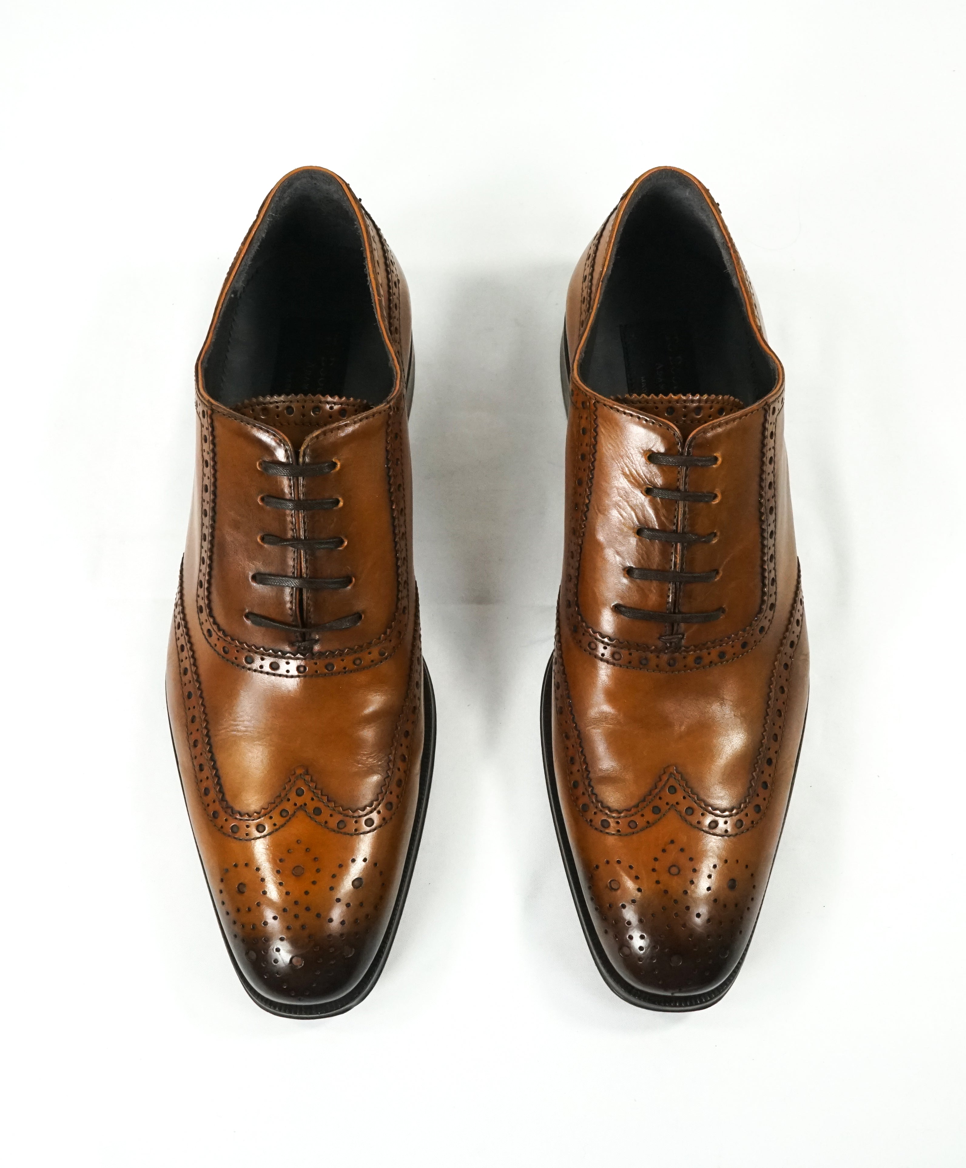 TO BOOT NEW YORK - “Burns” Whiskey Brown Wingtip Oxfords - 8