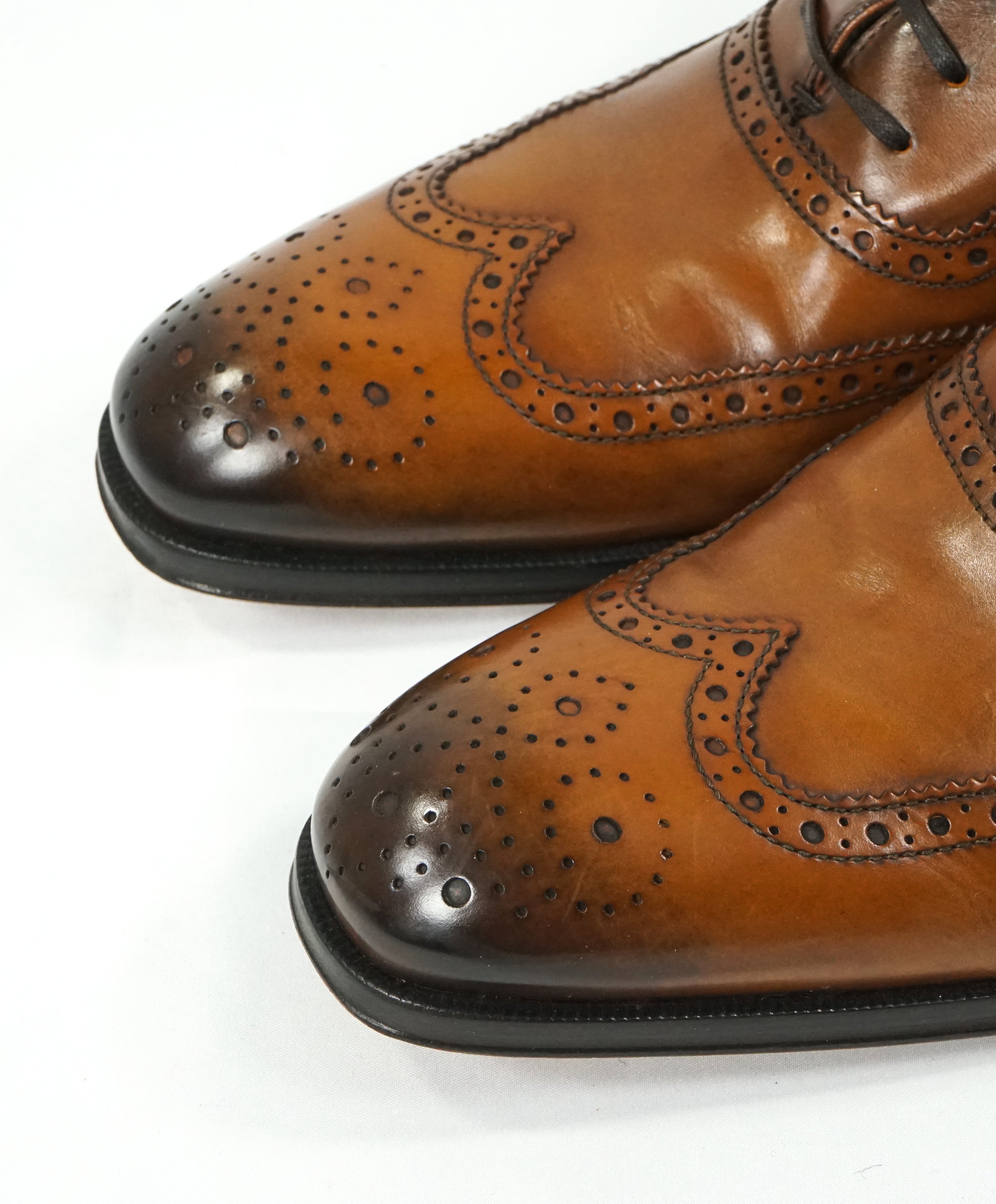 TO BOOT NEW YORK - “Burns” Whiskey Brown Wingtip Oxfords - 8