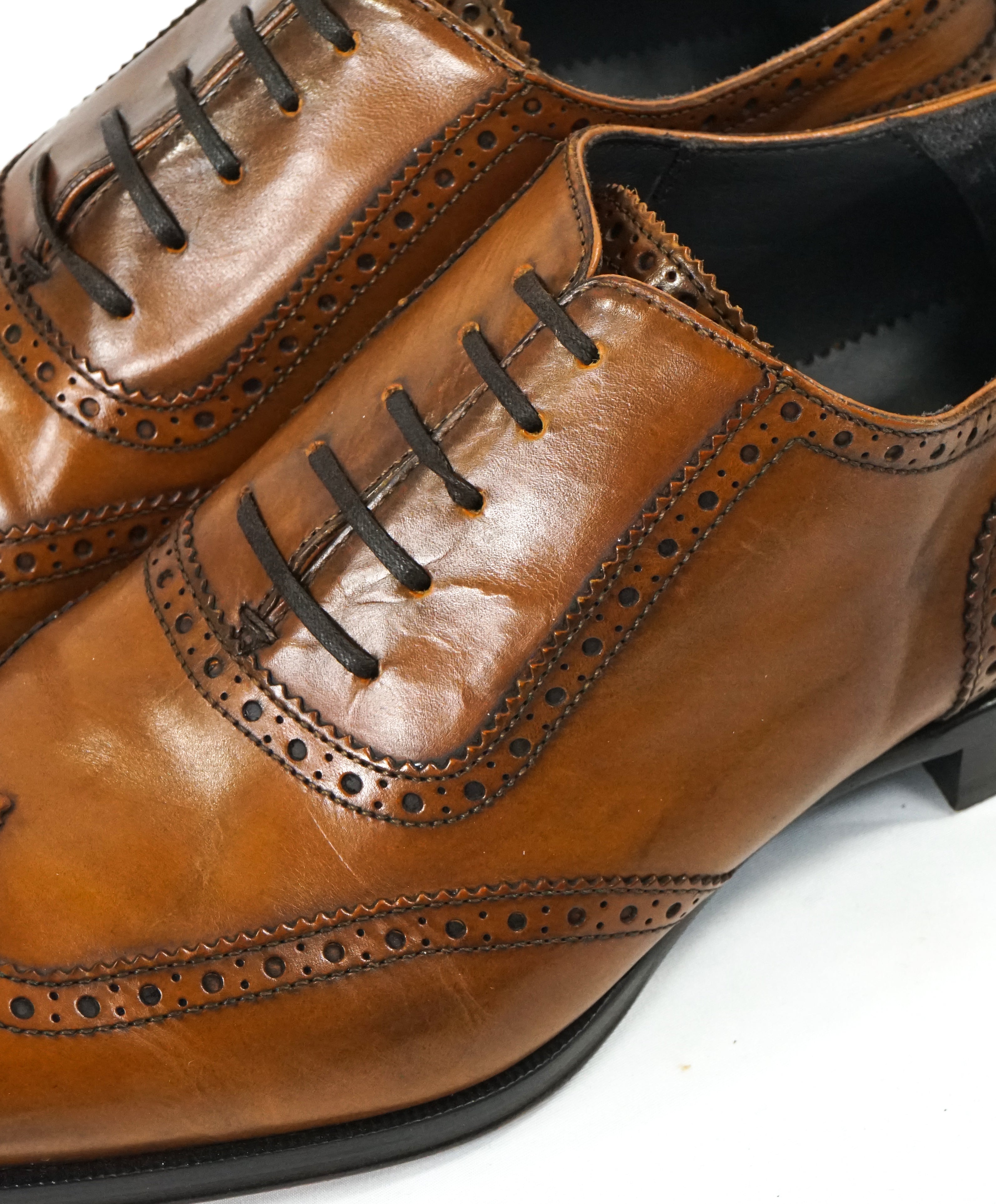 TO BOOT NEW YORK - “Burns” Whiskey Brown Wingtip Oxfords - 8