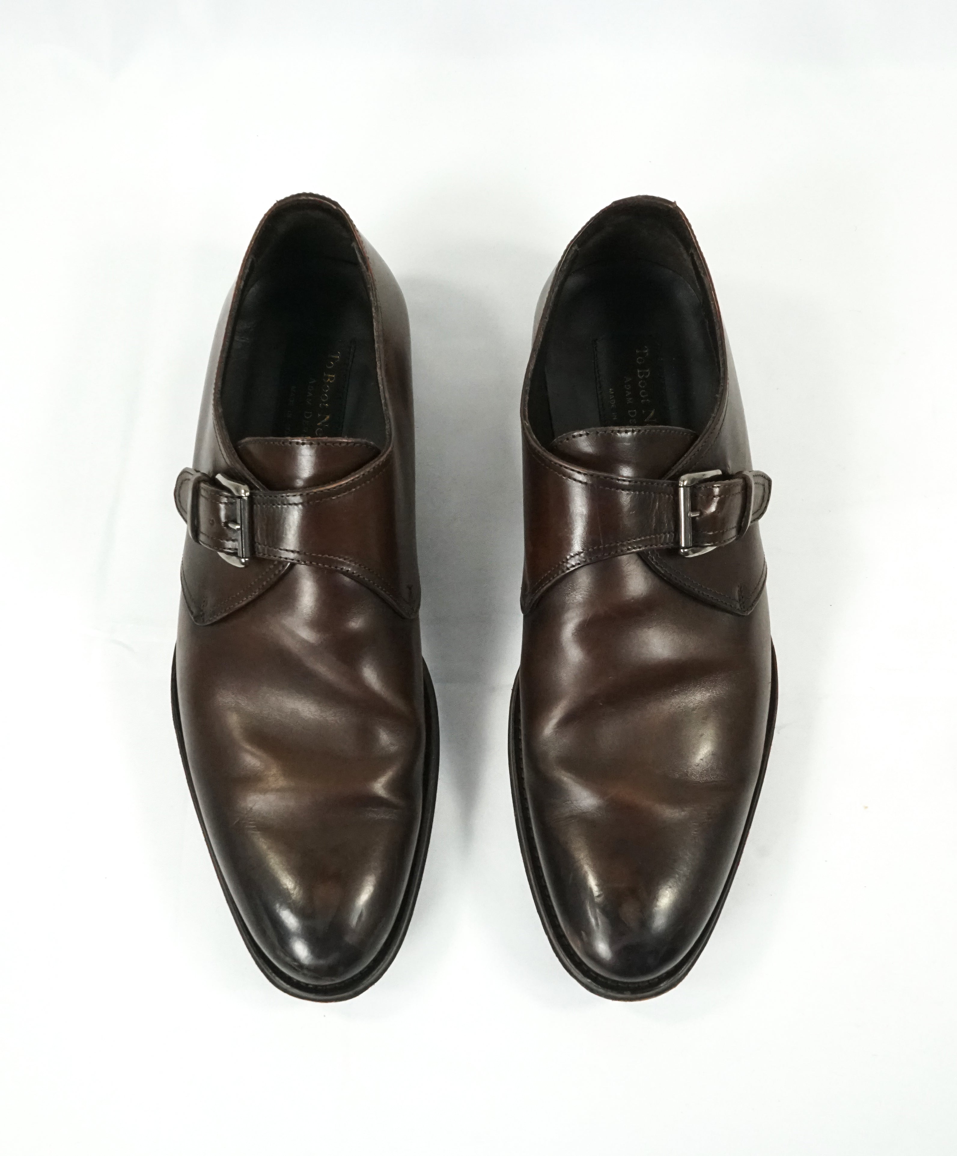 TO BOOT NEW YORK - Brown Single Monk Strap Loafers W Round Toe - 8.5