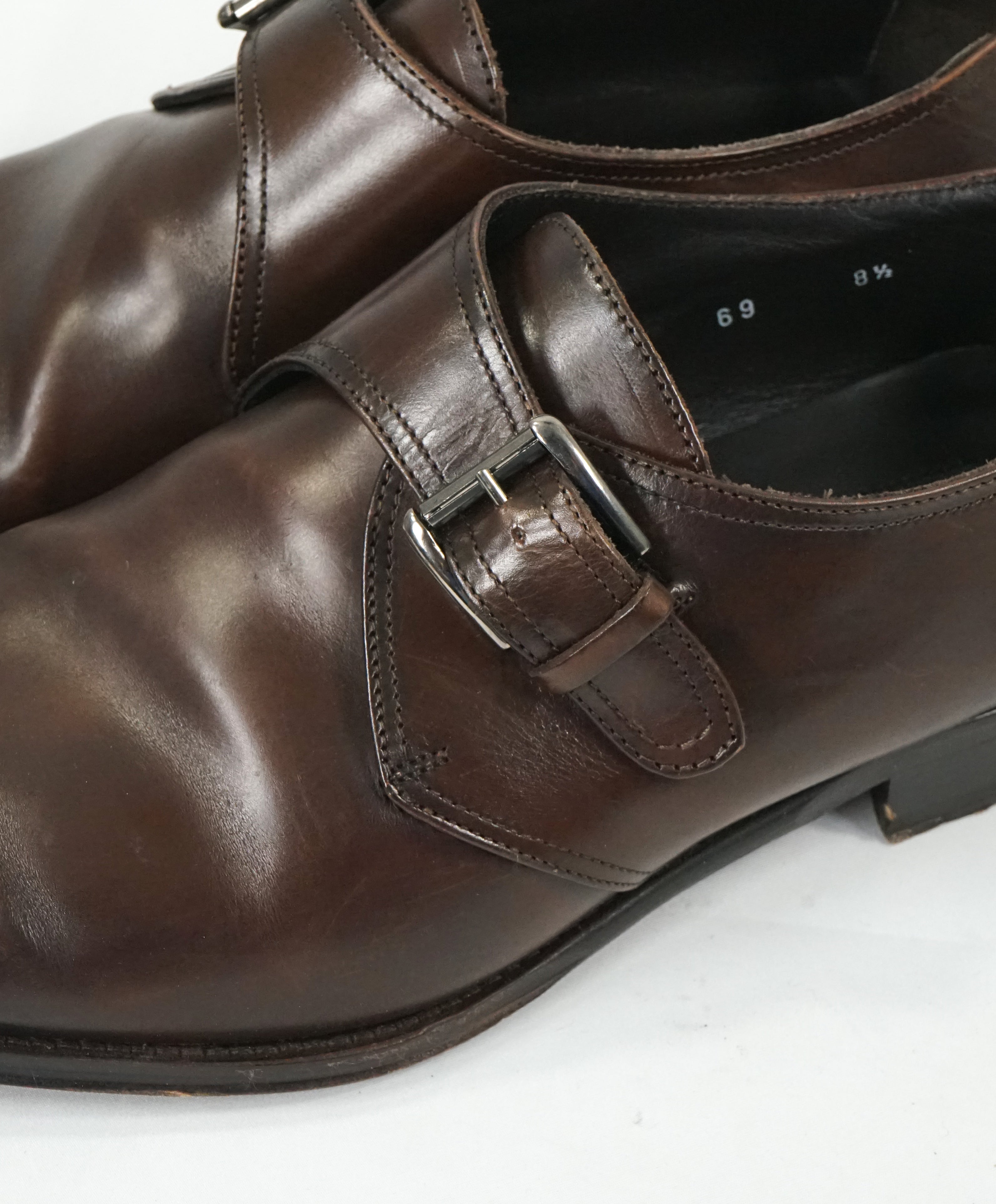 TO BOOT NEW YORK - Brown Single Monk Strap Loafers W Round Toe - 8.5