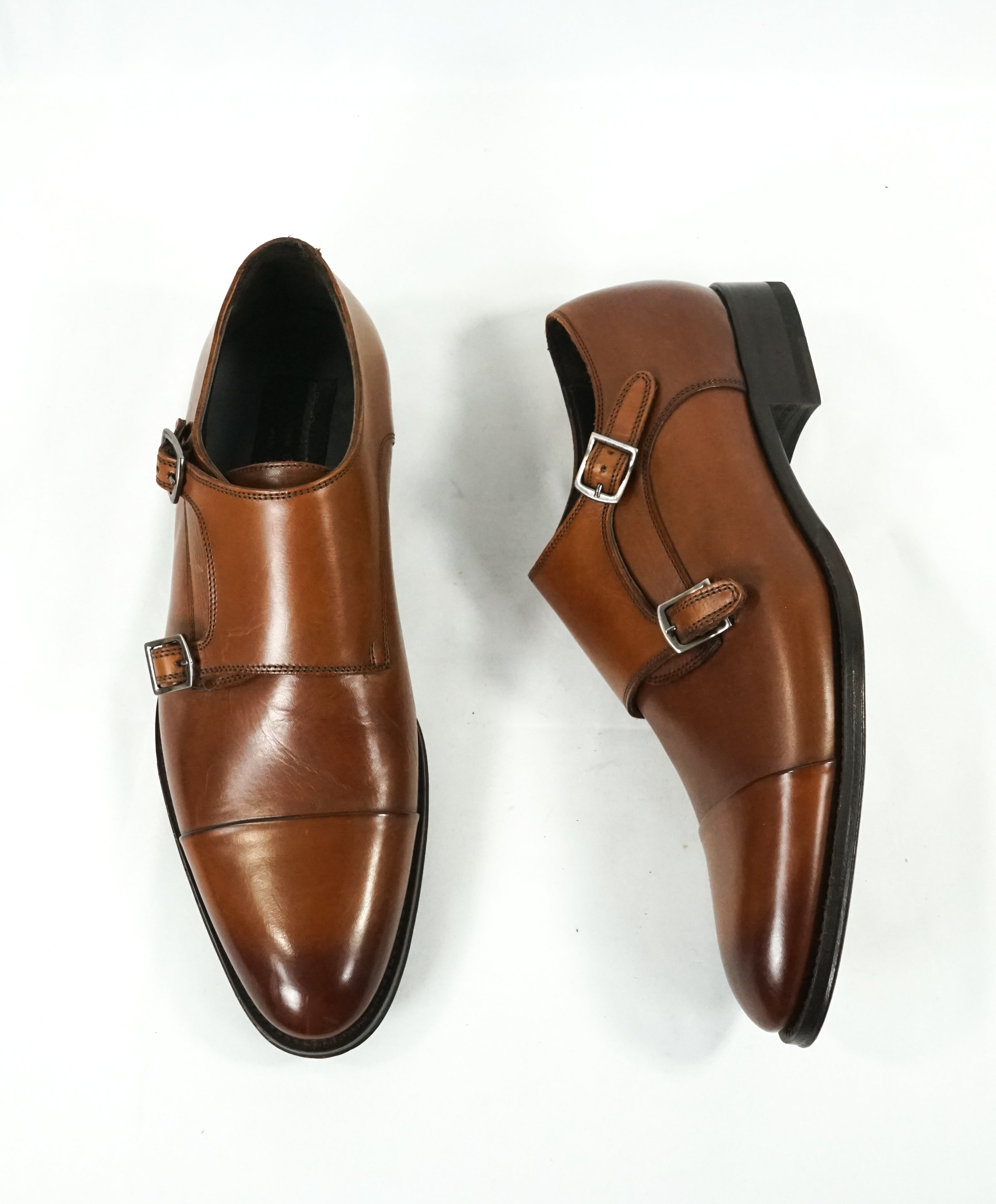 TO BOOT NEW YORK - Double Monk Strap Loafers Brown Round Toe - 7.5