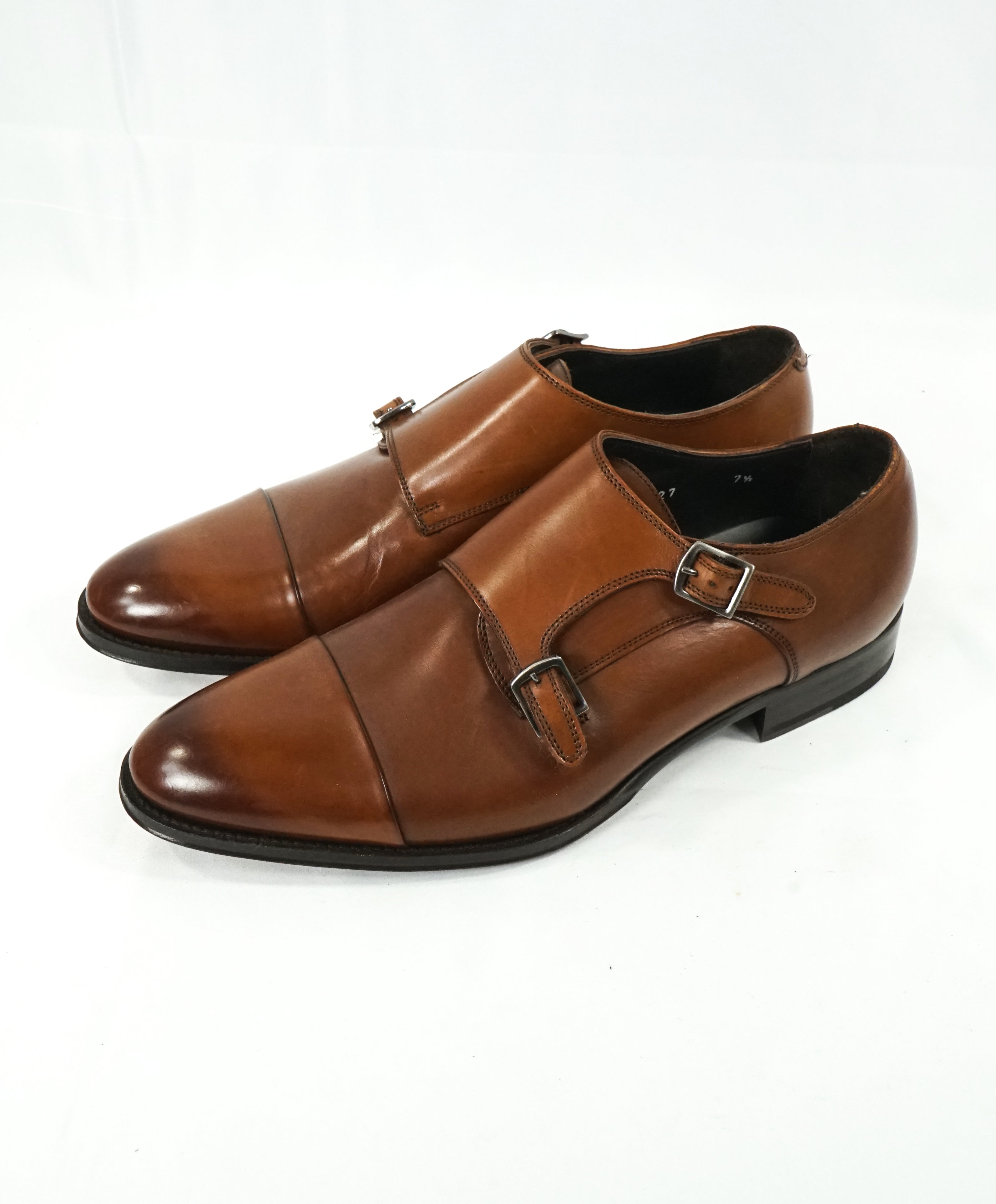 TO BOOT NEW YORK - Double Monk Strap Loafers Brown Round Toe - 7.5