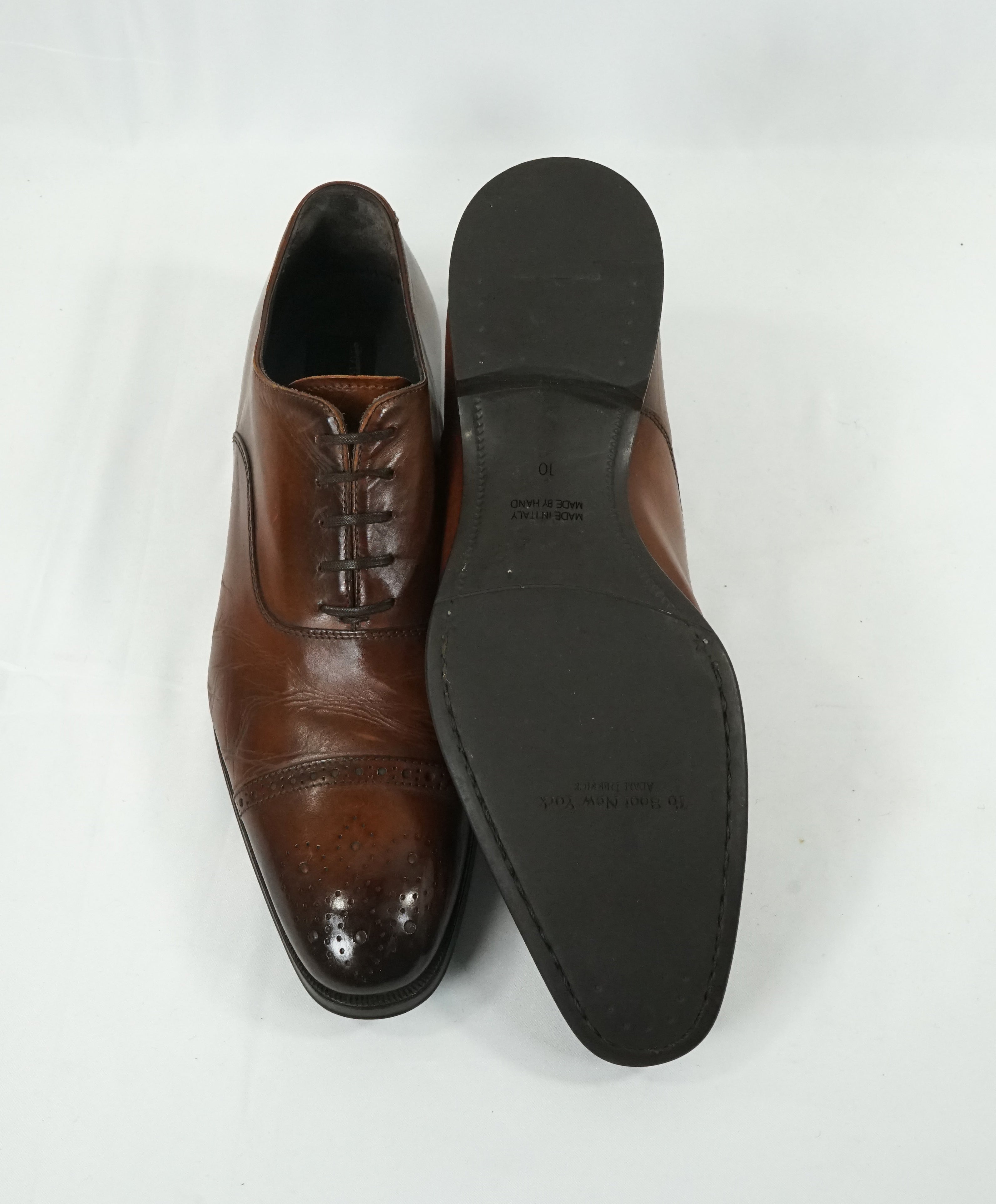 TO BOOT NEW YORK - Burnt Tip Cap Toe Oxfords W Round Toe - 10