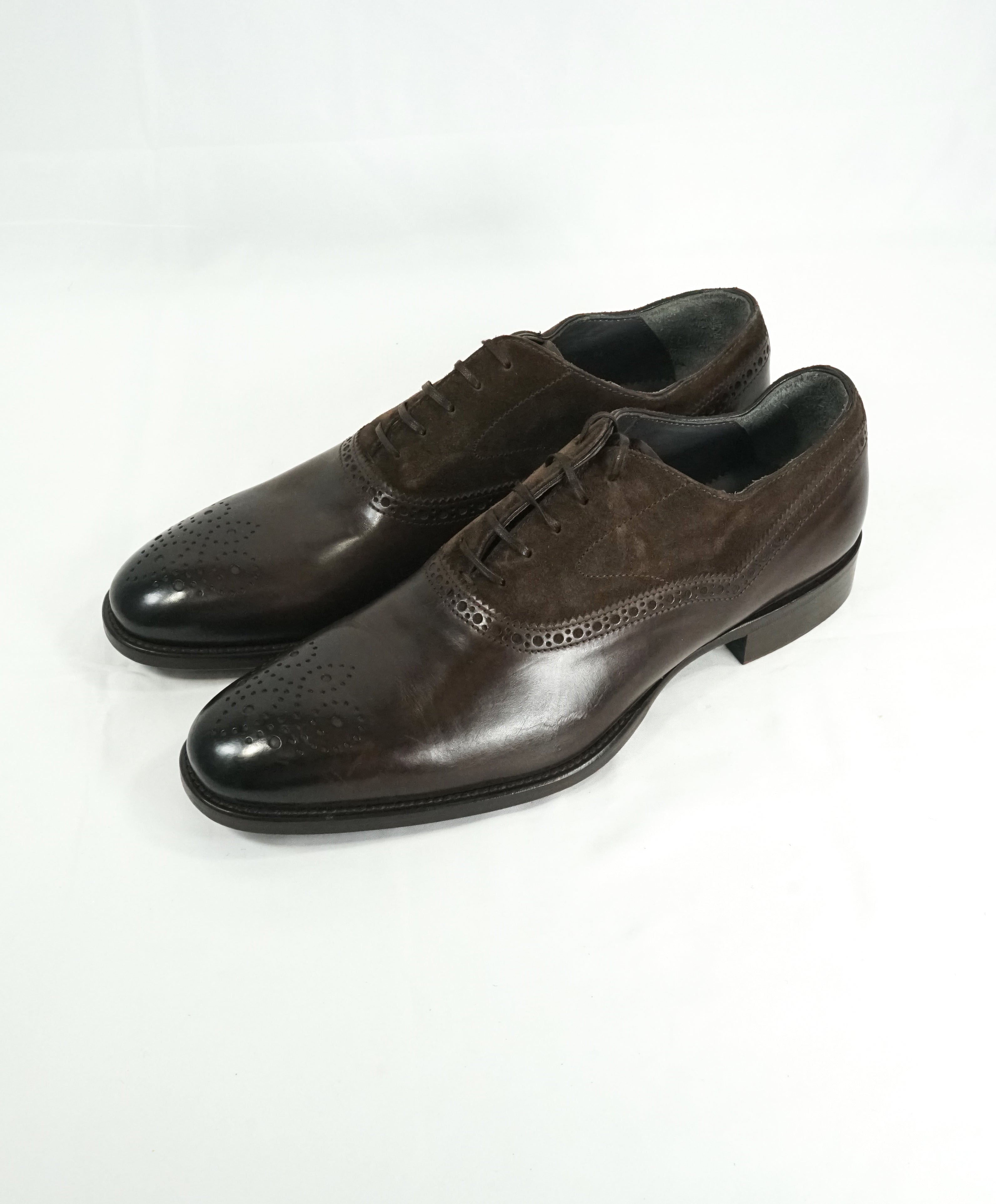 TO BOOT NEW YORK - Mixed Media Suede & Leather Brogue Oxfords - 8.5