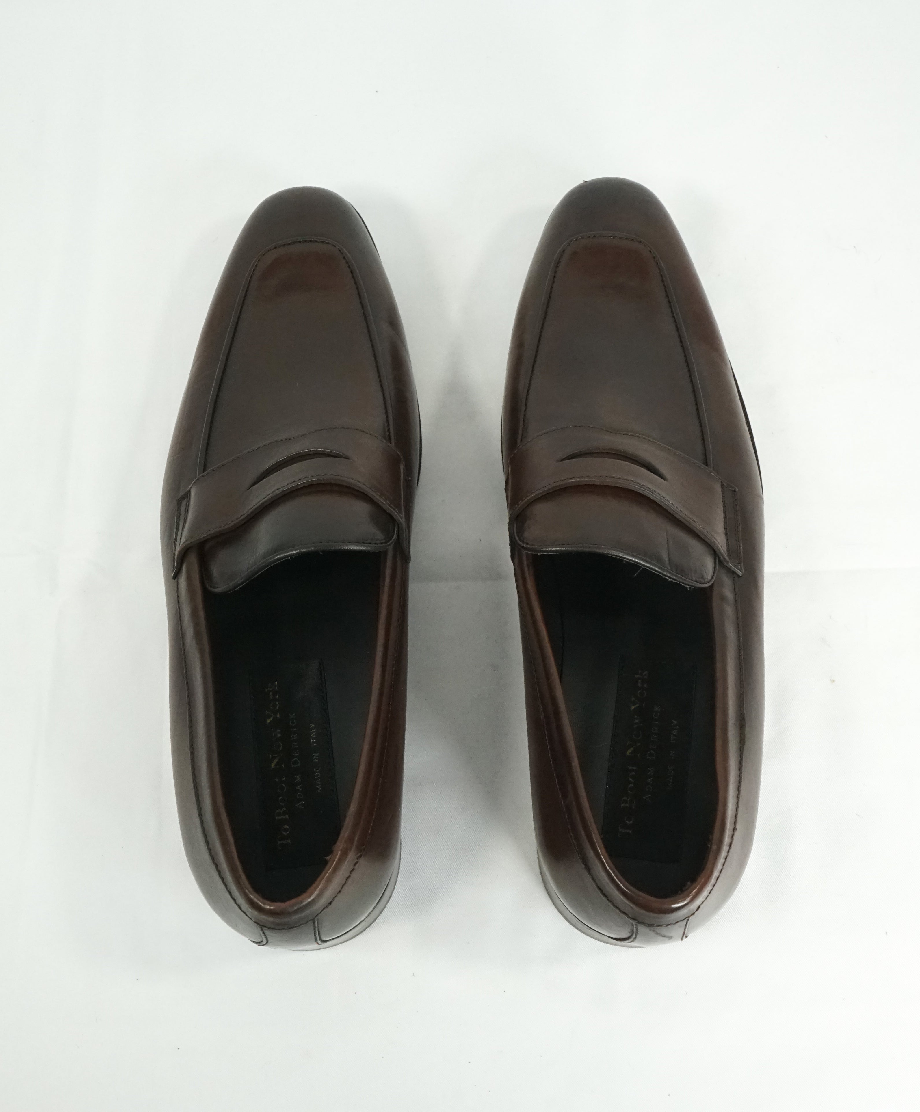 TO BOOT NEW YORK - “Dupont” Coco Premium Grade Leather Penny Loafers - 9.5