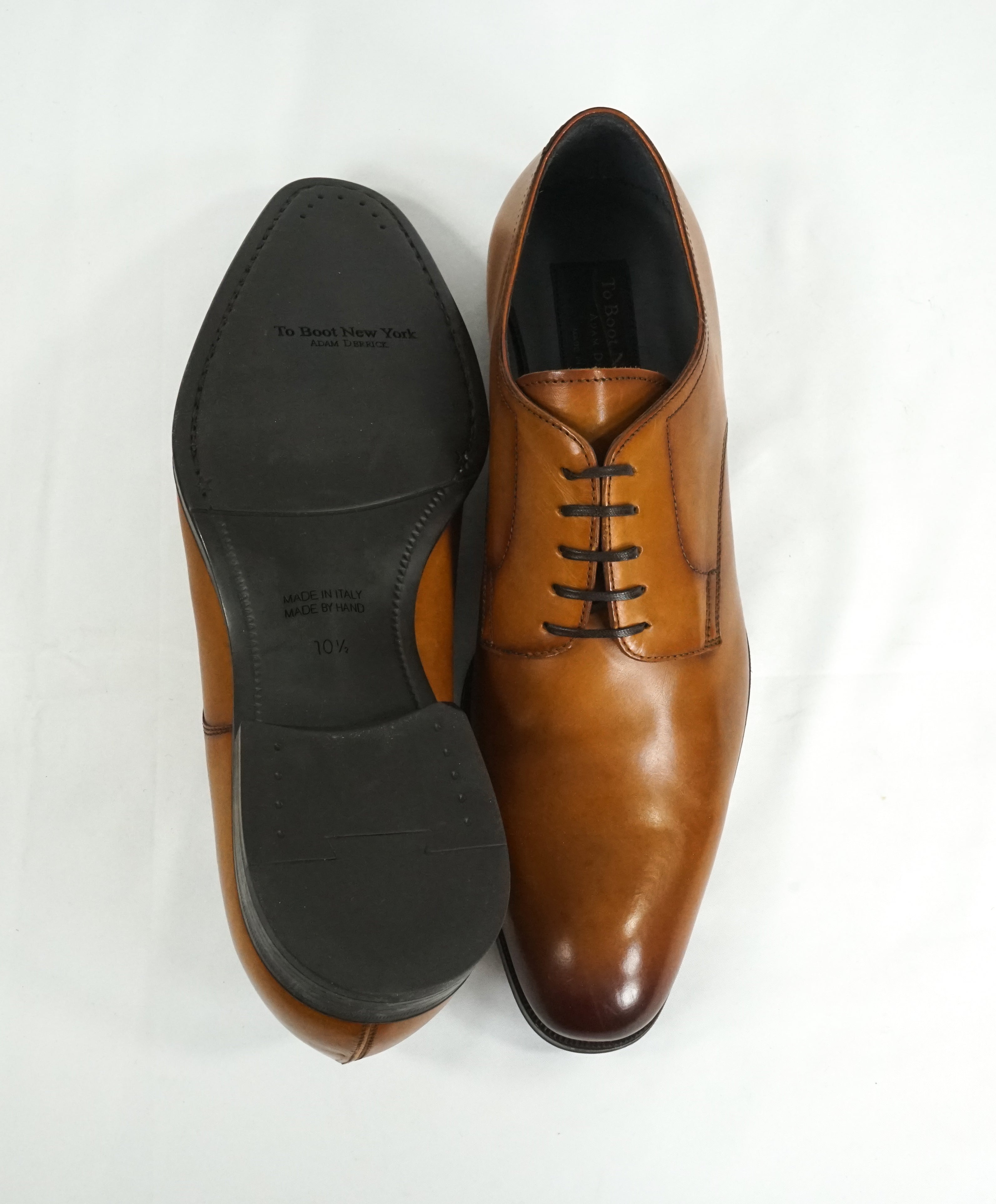 TO BOOT NEW YORK - Burnished Tip Sleek Oxfords W Rubber Sole - 10.5