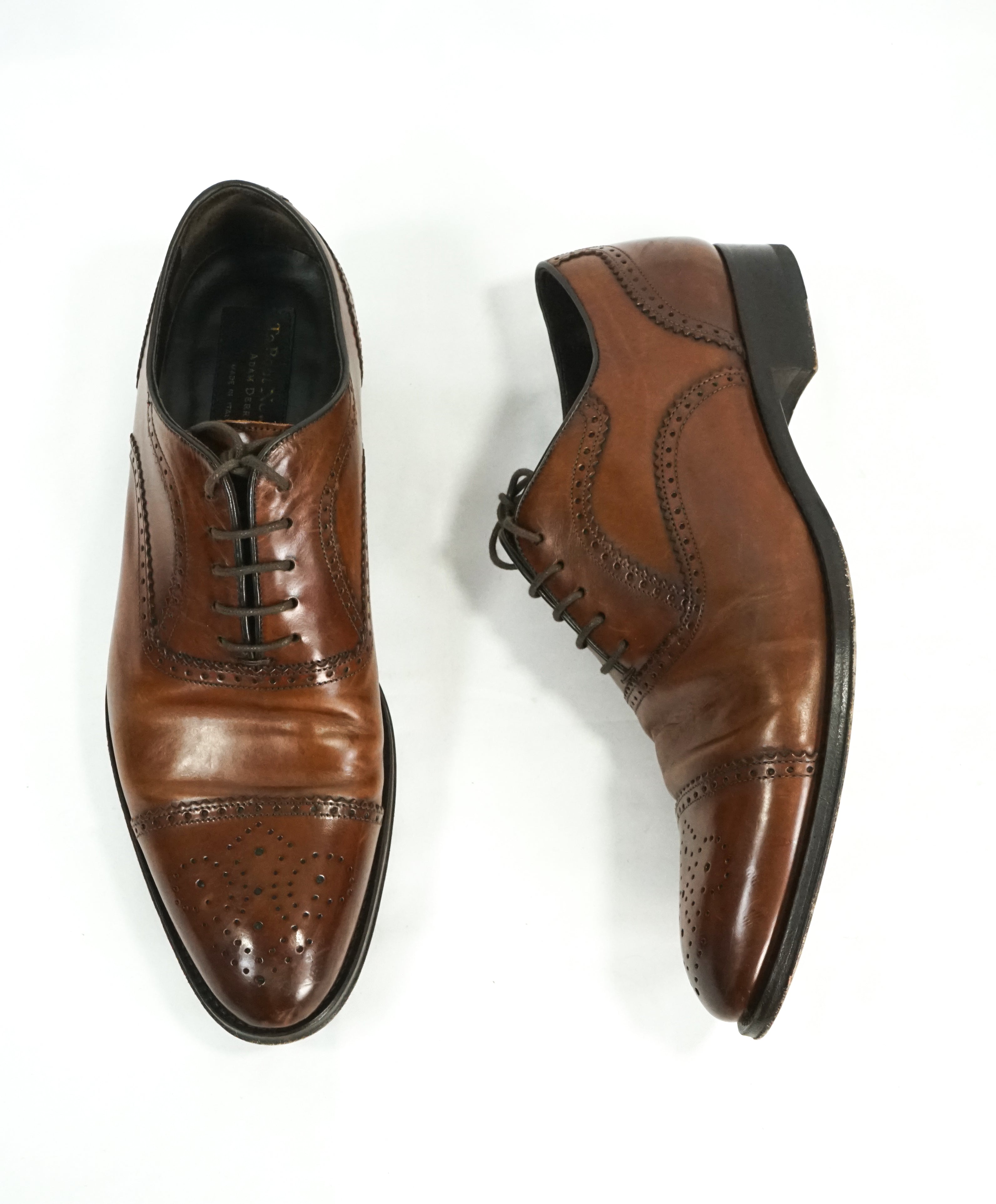 TO BOOT NEW YORK - “Capote” Cap-toe Brown Brogue Oxfords- 9