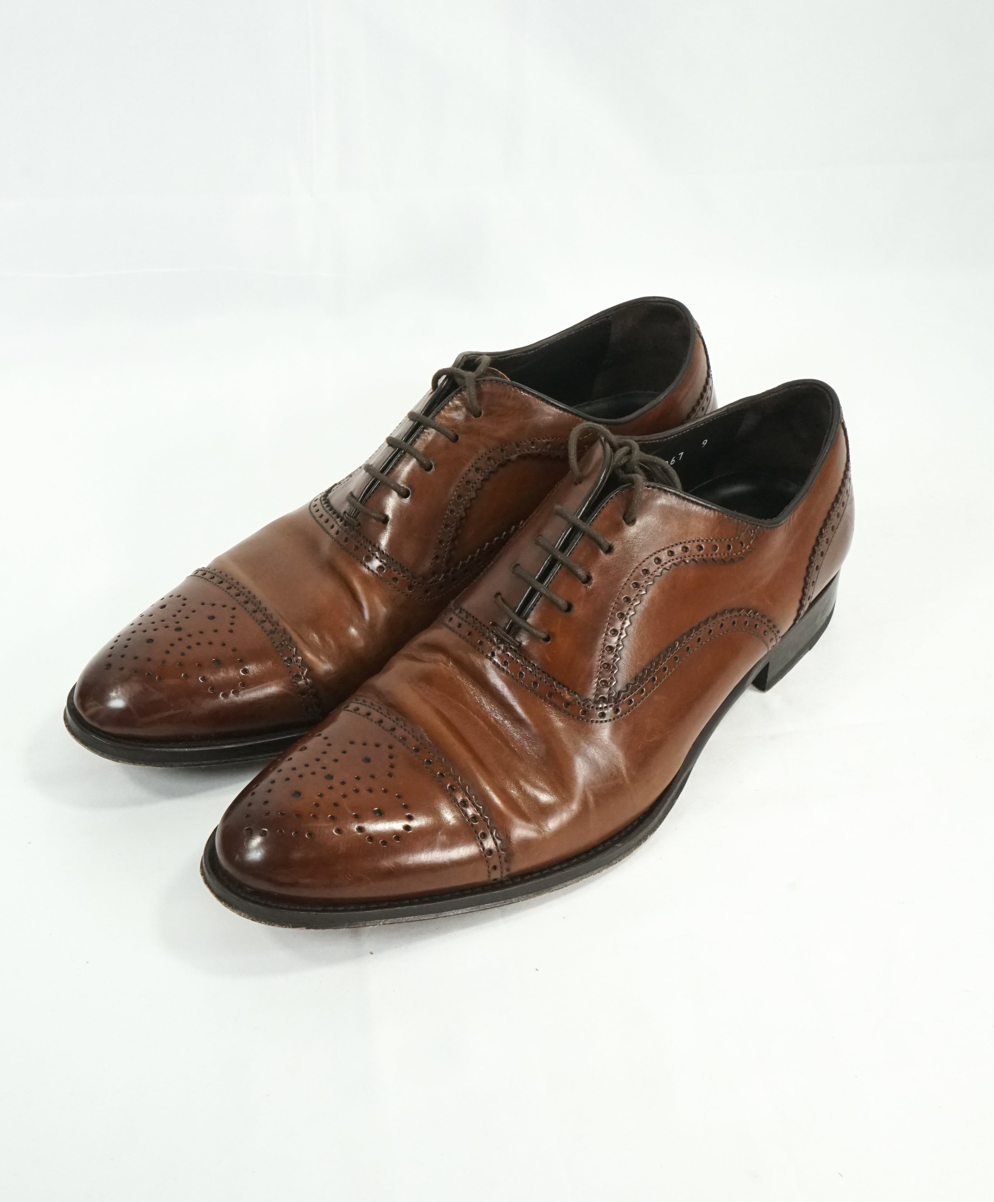 TO BOOT NEW YORK - “Capote” Cap-toe Brown Brogue Oxfords- 9