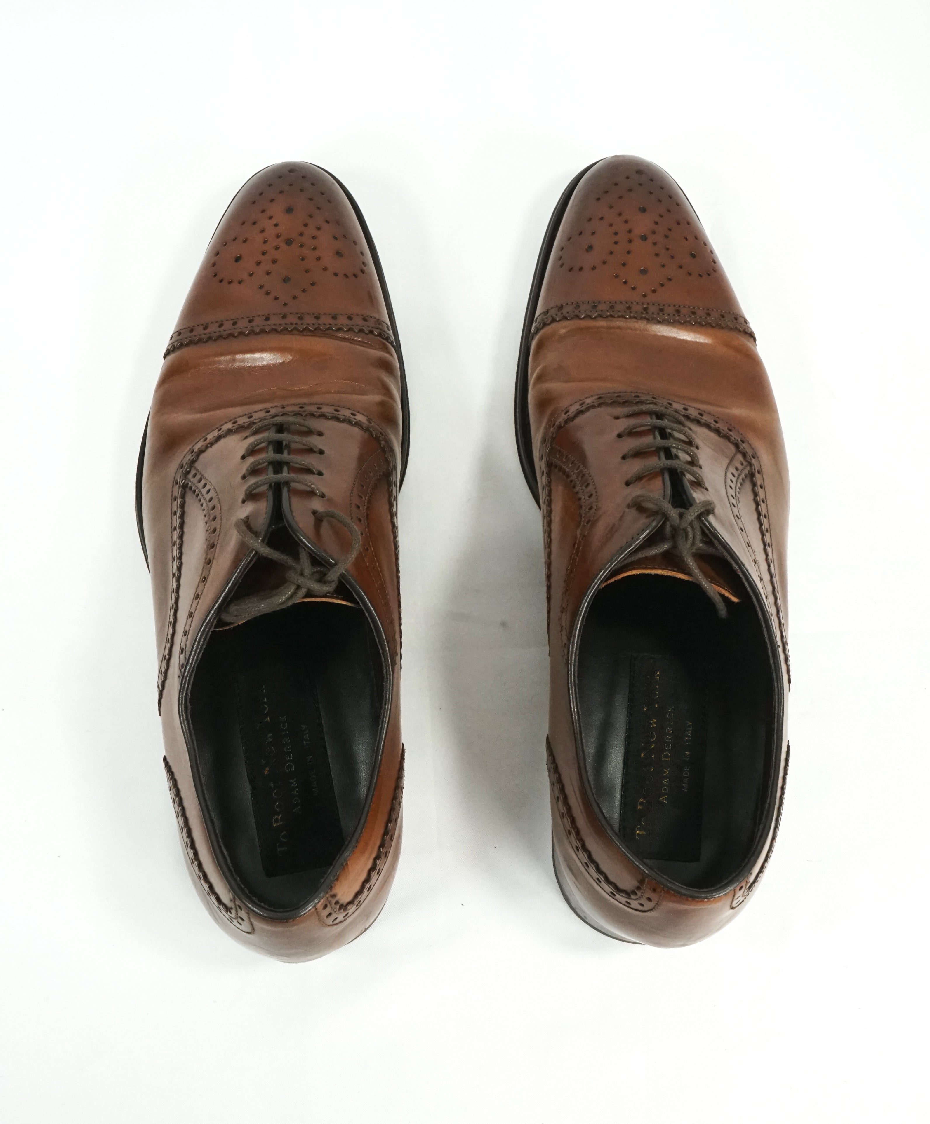 TO BOOT NEW YORK - “Capote” Cap-toe Brown Brogue Oxfords- 9