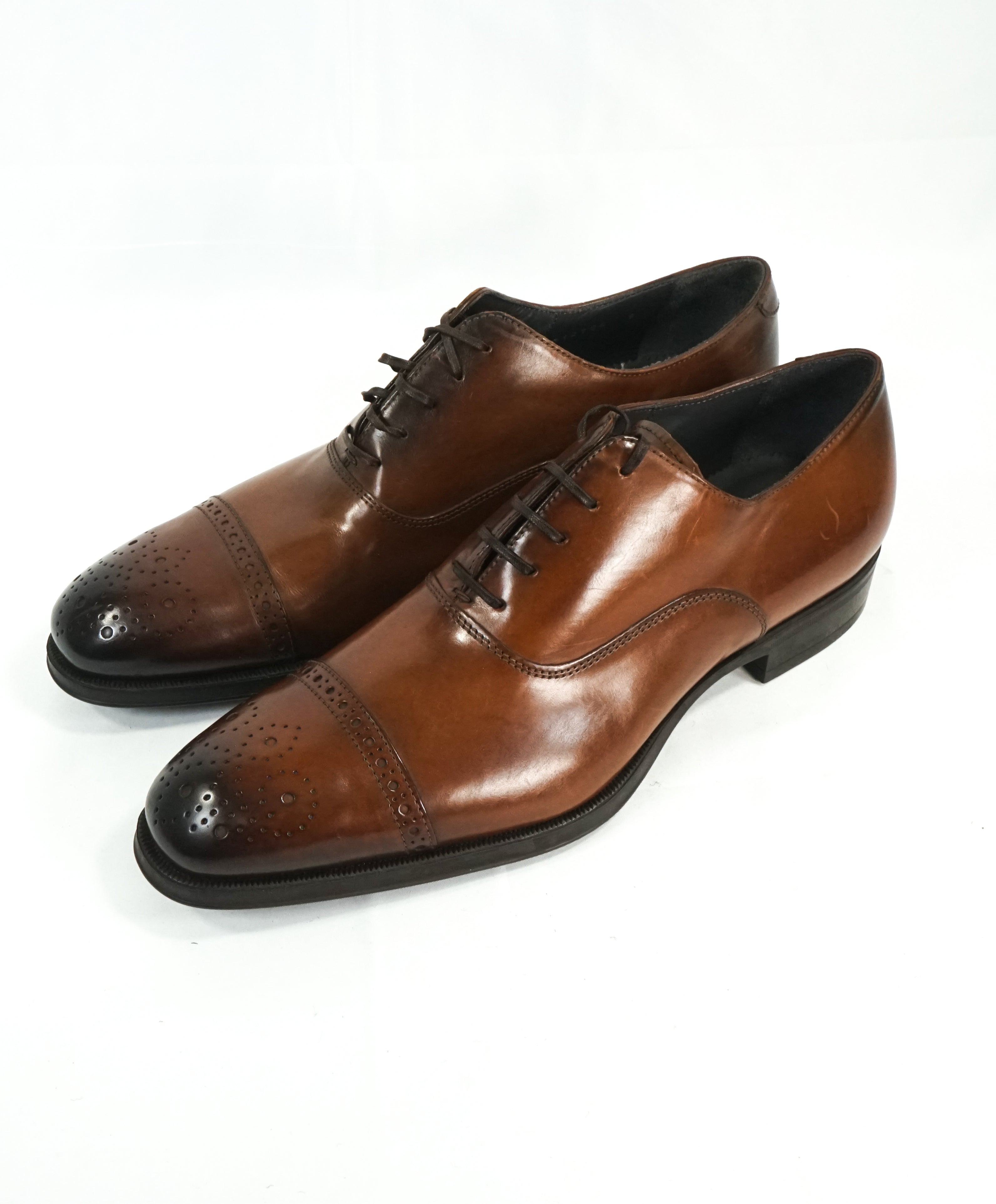 TO BOOT NEW YORK - Cap-Toe Brogue Oxford Brown With Slim Silhouette - 9