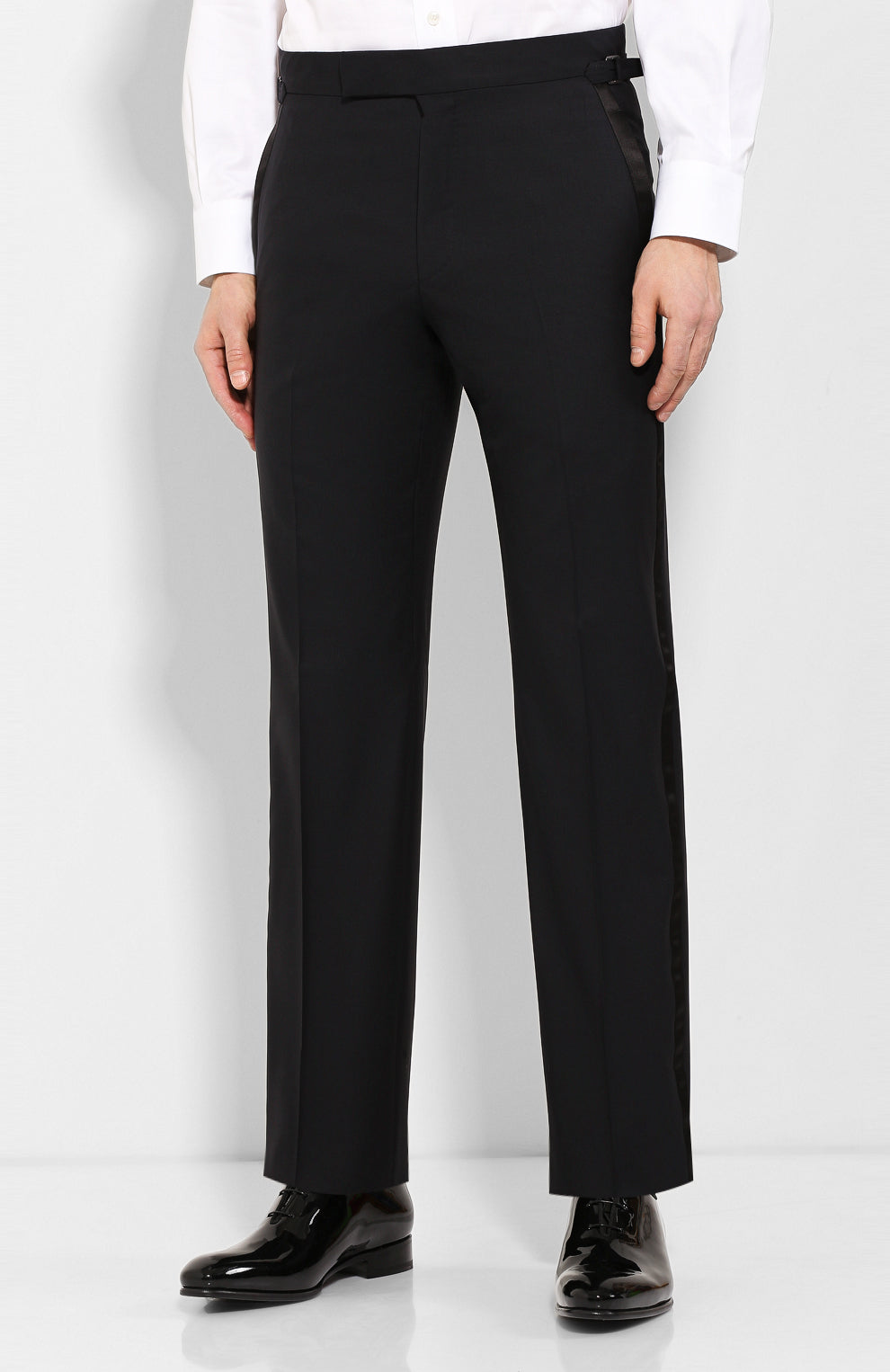 TOM FORD - PREMIUM Black Tuxedo Dinner Wool Dress Pants - 33W (50EU)