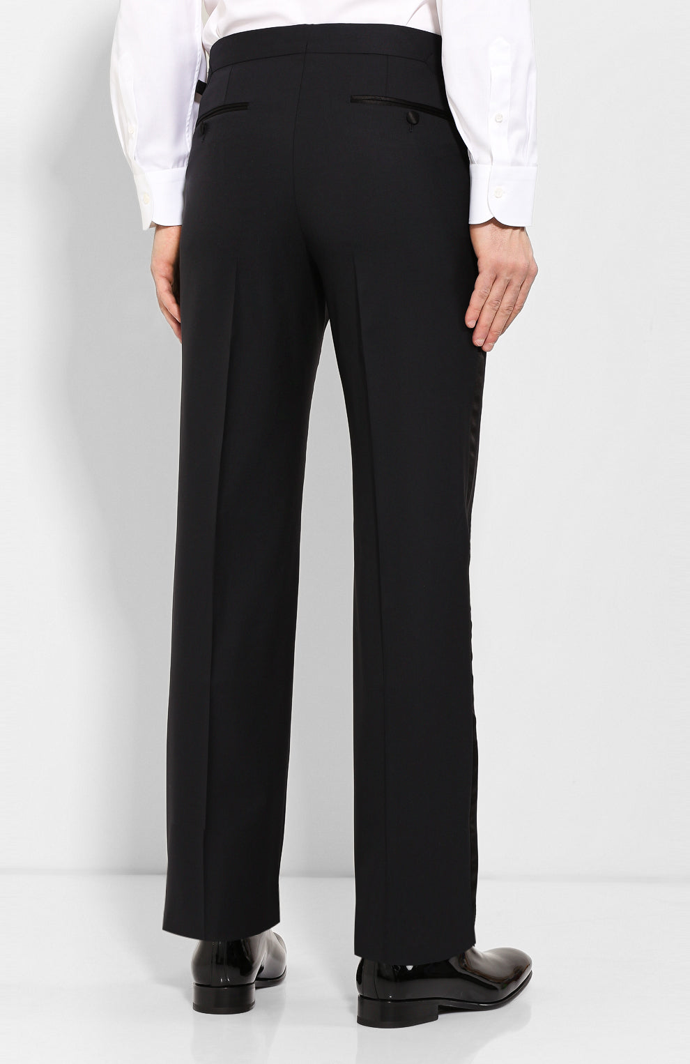 TOM FORD - PREMIUM Black Tuxedo Dinner Wool Dress Pants - 33W (50EU)