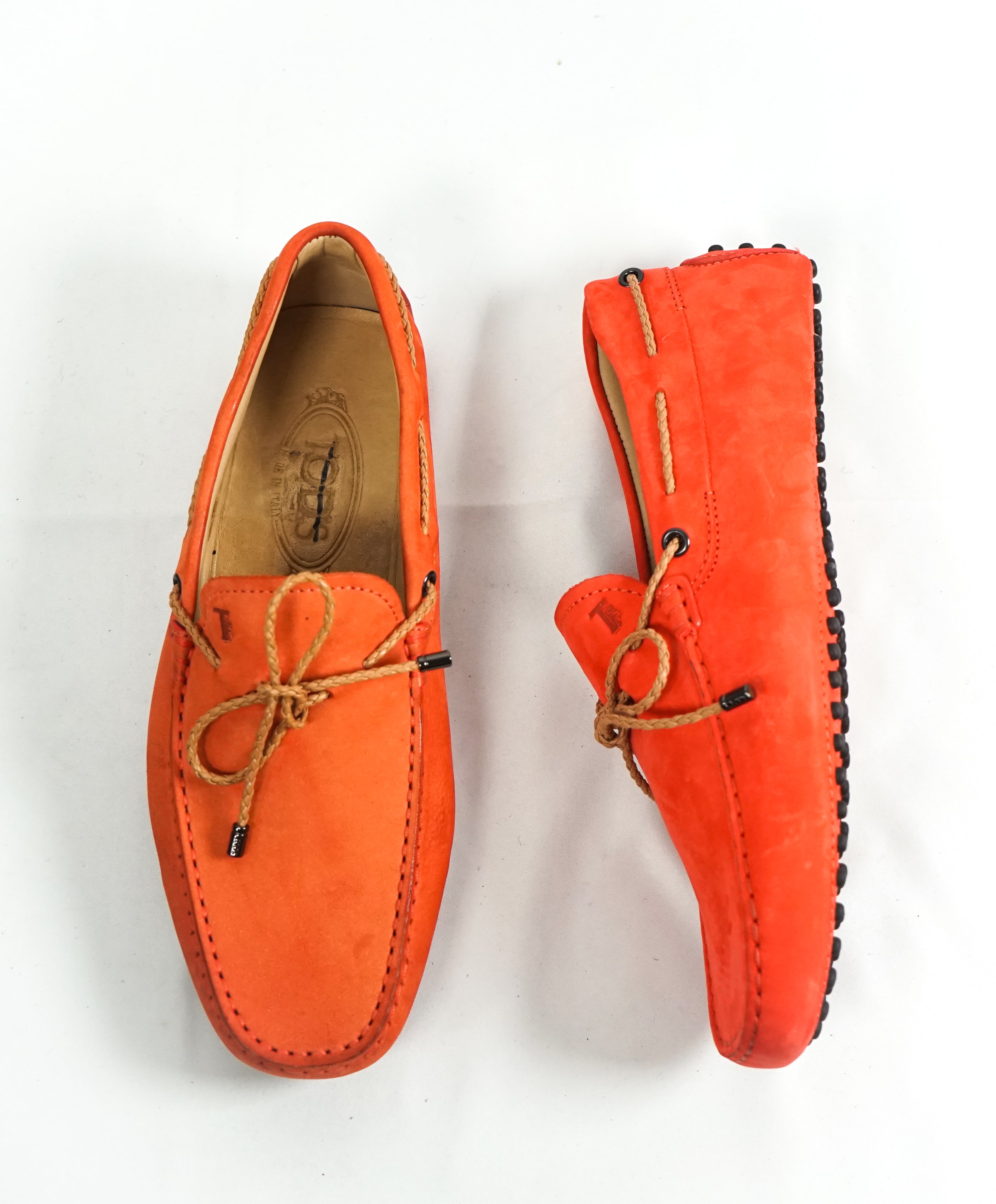 TOD’S - “Laccetto” Driver Detailed Loafers Orange - 6.5