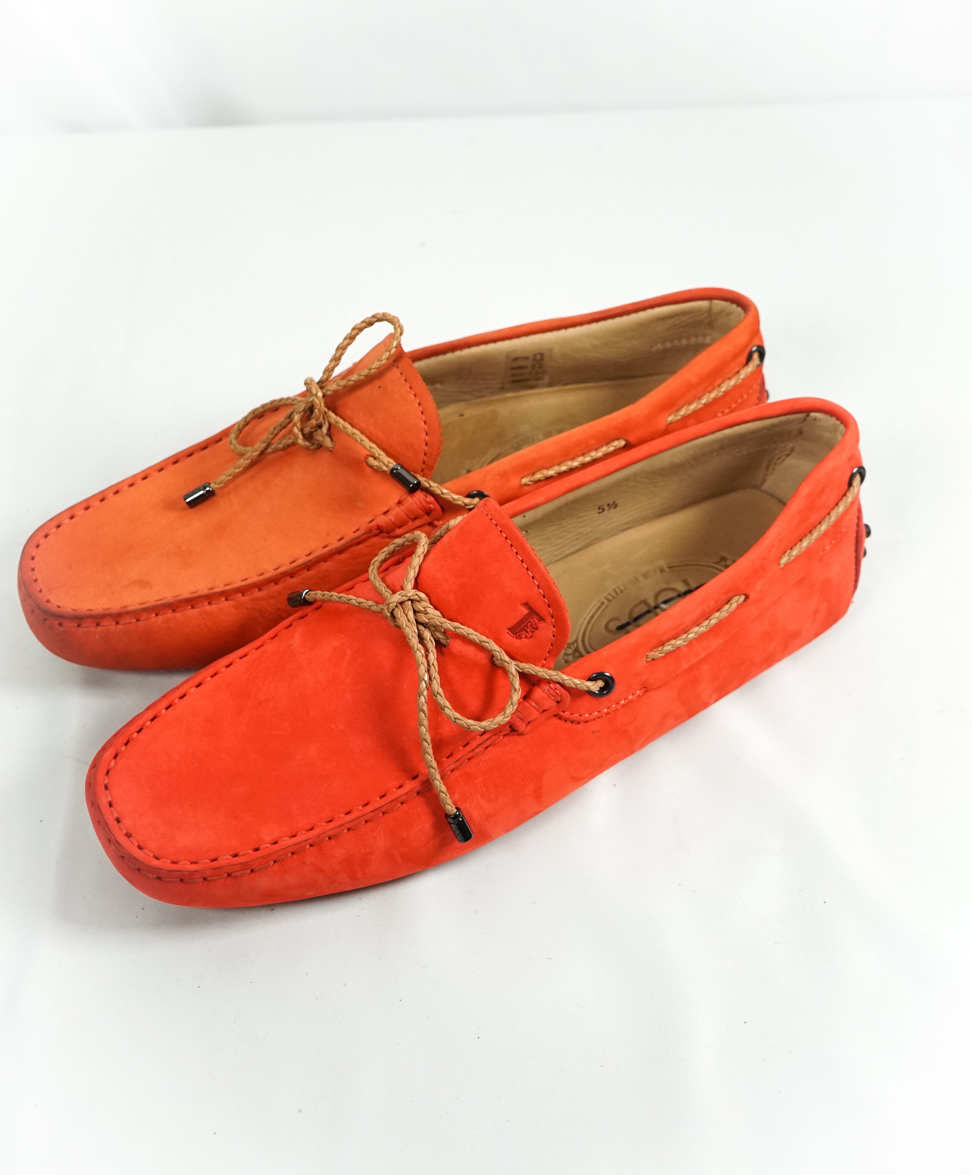 TOD’S - “Laccetto” Driver Detailed Loafers Orange - 6.5