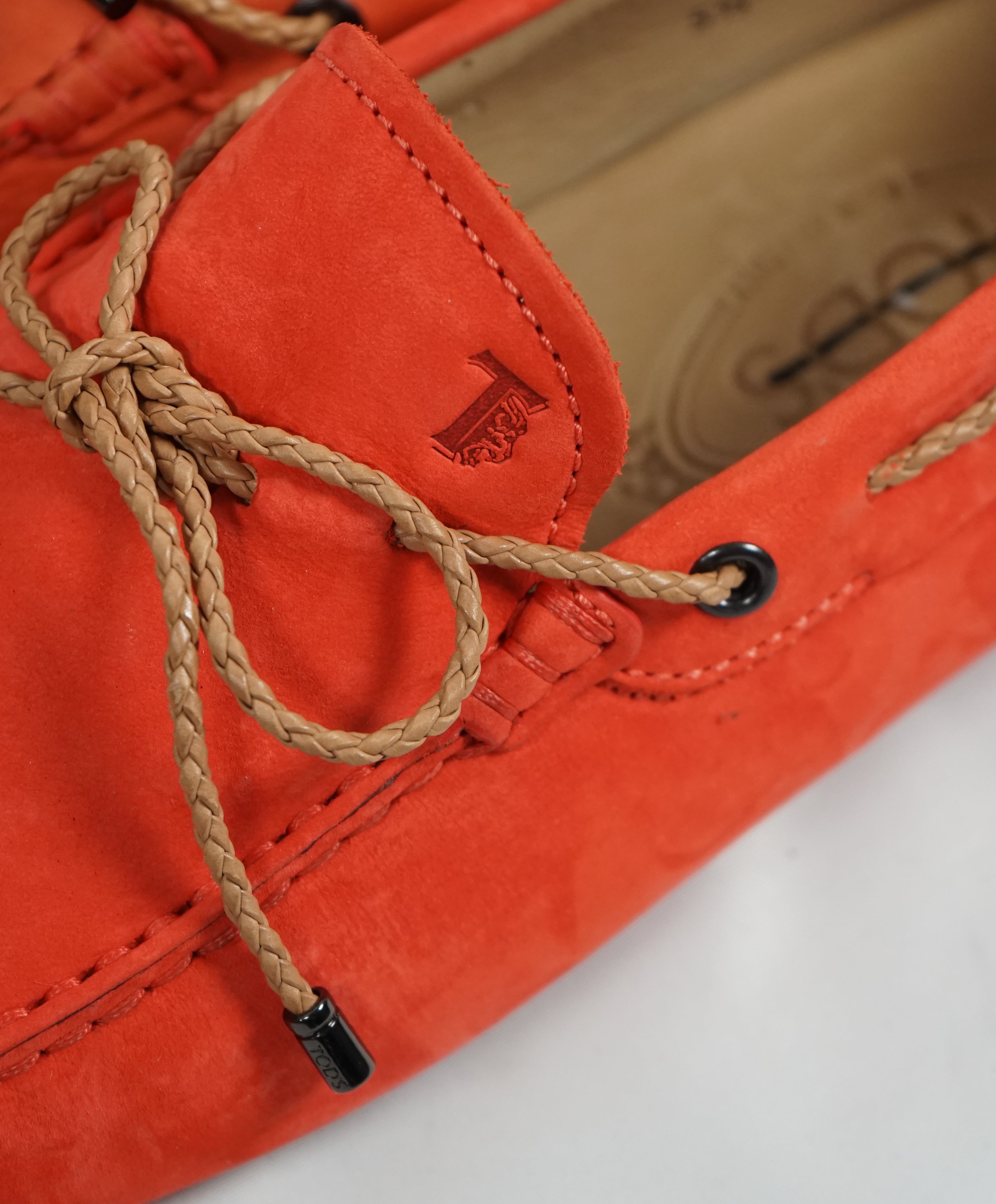 TOD’S - “Laccetto” Driver Detailed Loafers Orange - 6.5