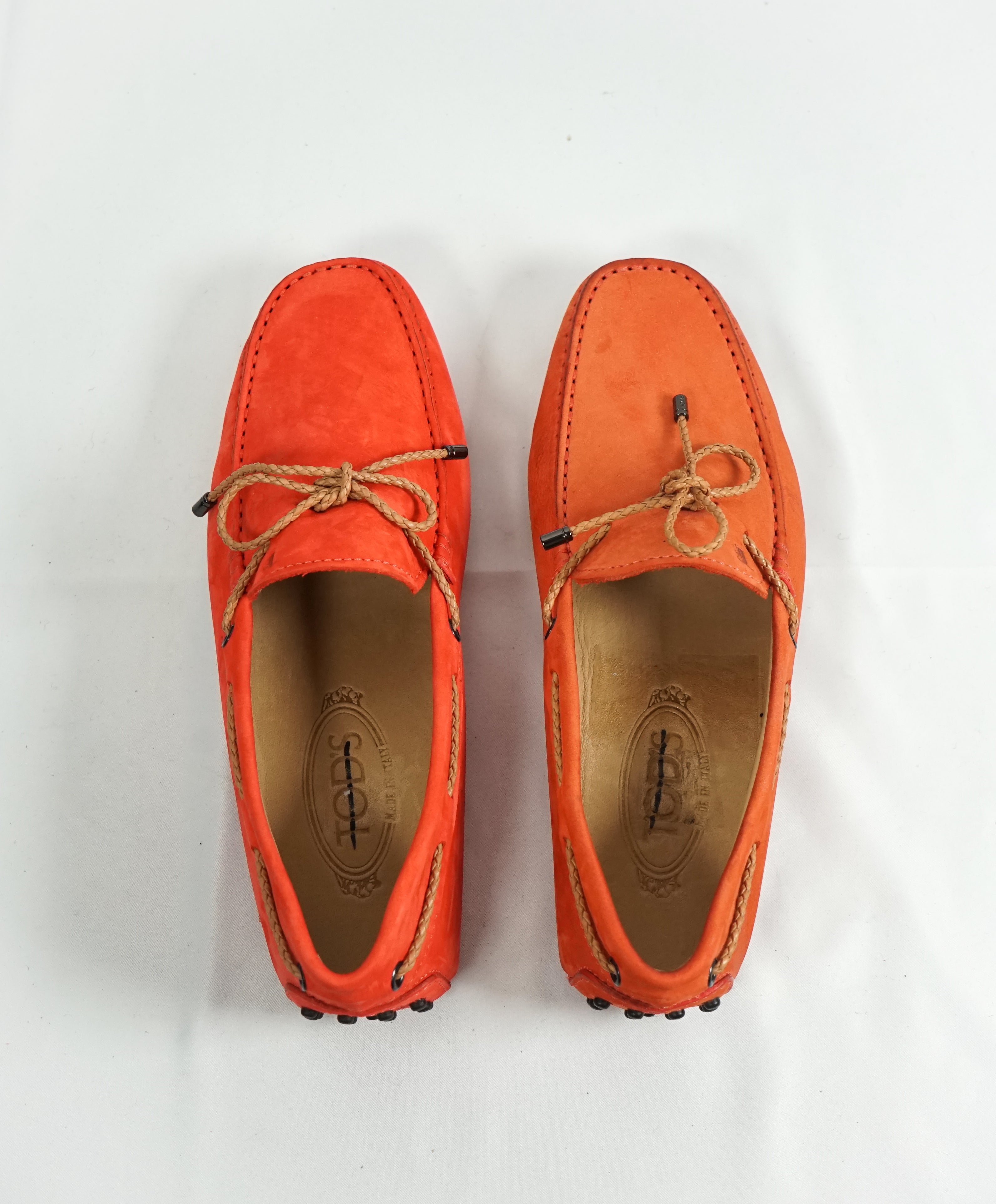 TOD’S - “Laccetto” Driver Detailed Loafers Orange - 6.5