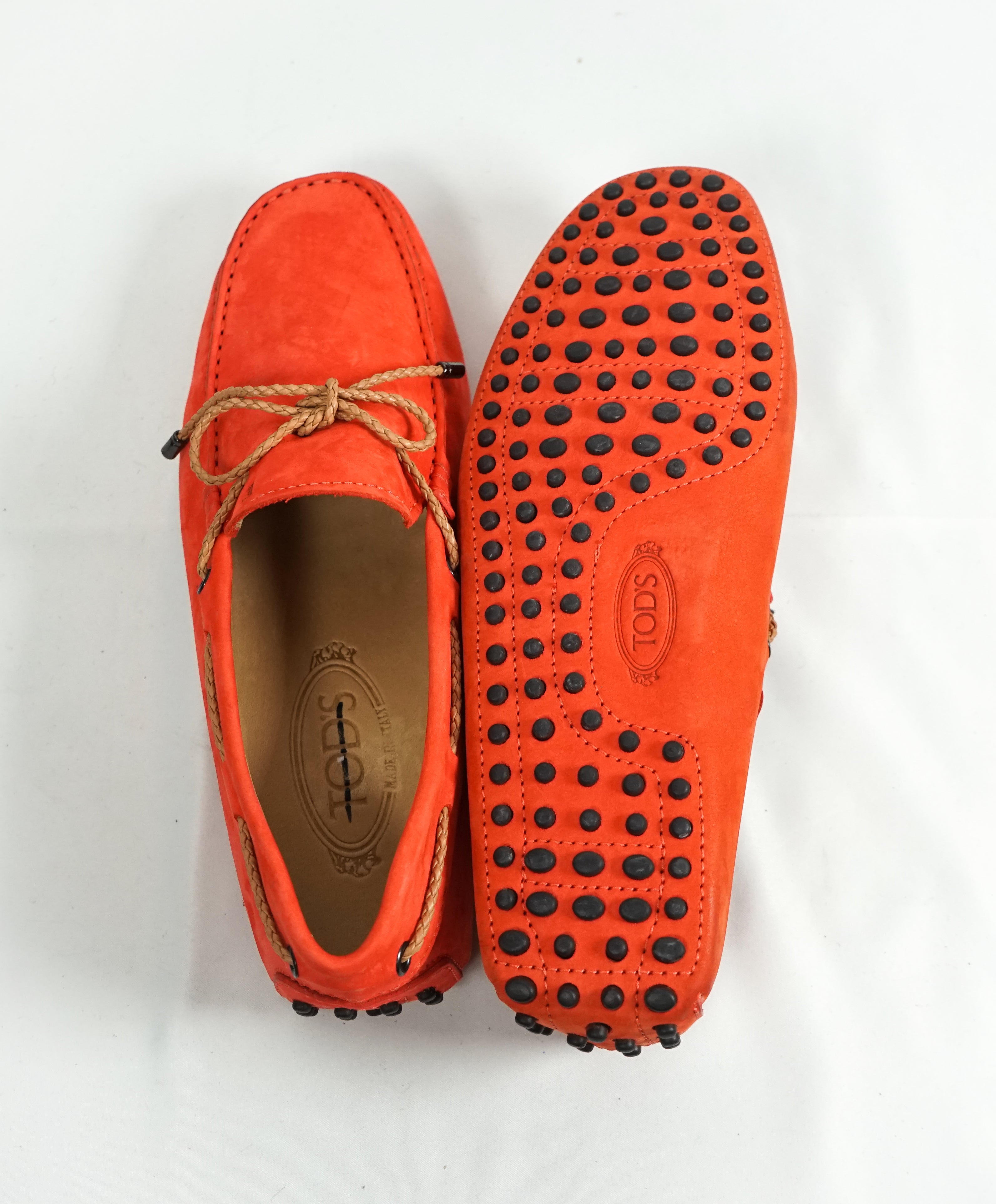 TOD’S - “Laccetto” Driver Detailed Loafers Orange - 6.5