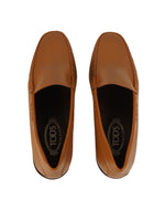 TOD’S - Brown “LOGO Gommini” Vamp Engraved Italian Leather Loafers -12