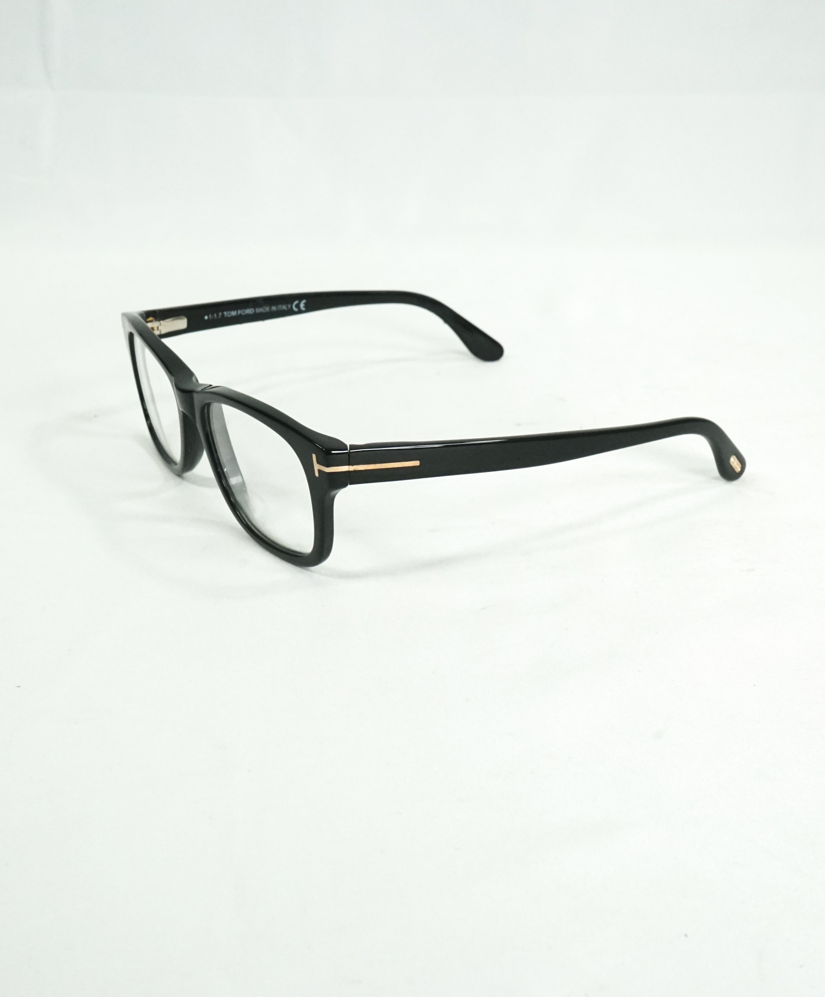 TOM FORD - "TF5147" 001 Black/Gold Optical Frames Glasses - 52-17 145