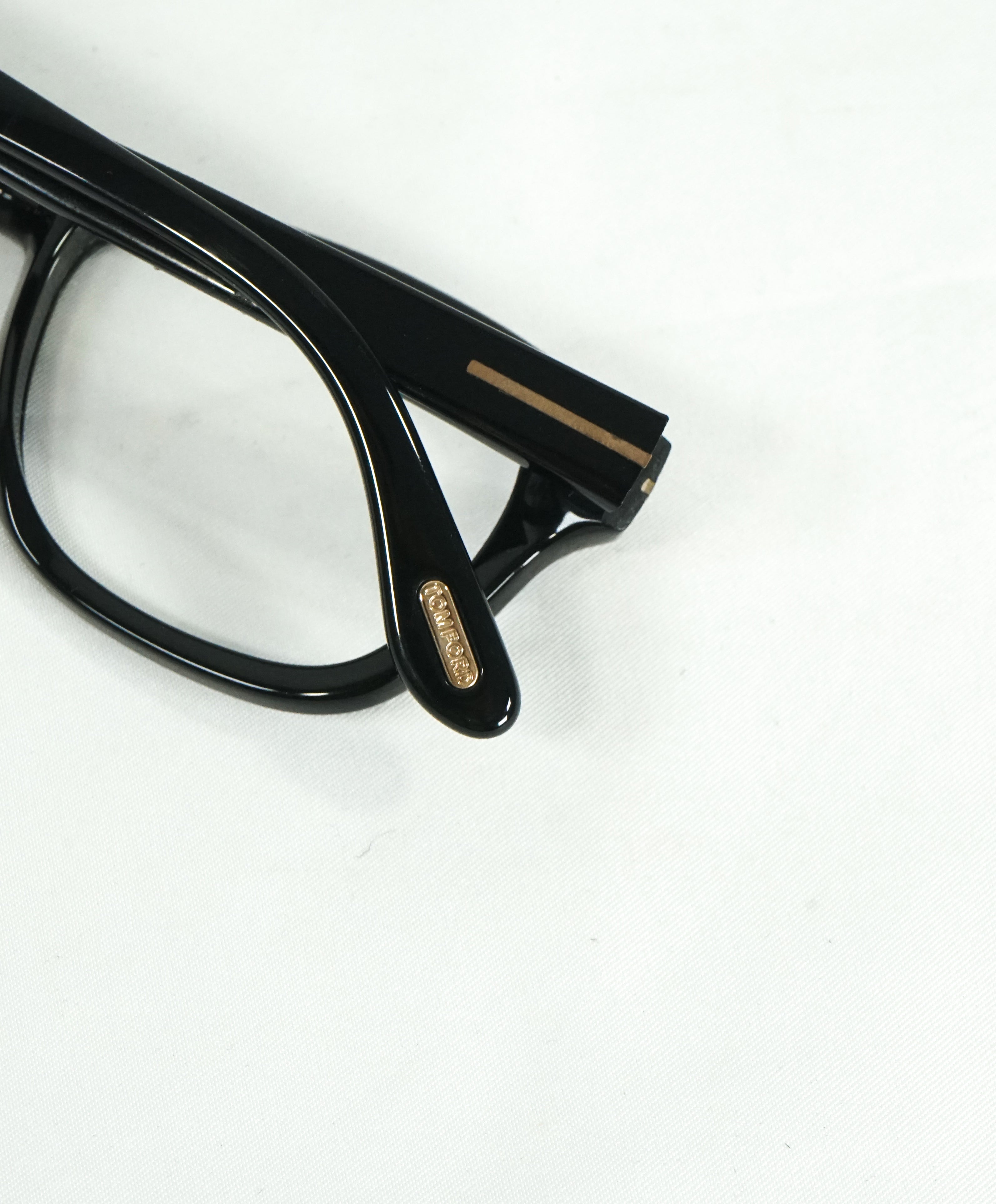 TOM FORD - "TF5147" 001 Black/Gold Optical Frames Glasses - 52-17 145