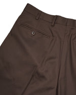 ZANELLA - Brown Double Pleat “Bennett” Dress Pants - 30W