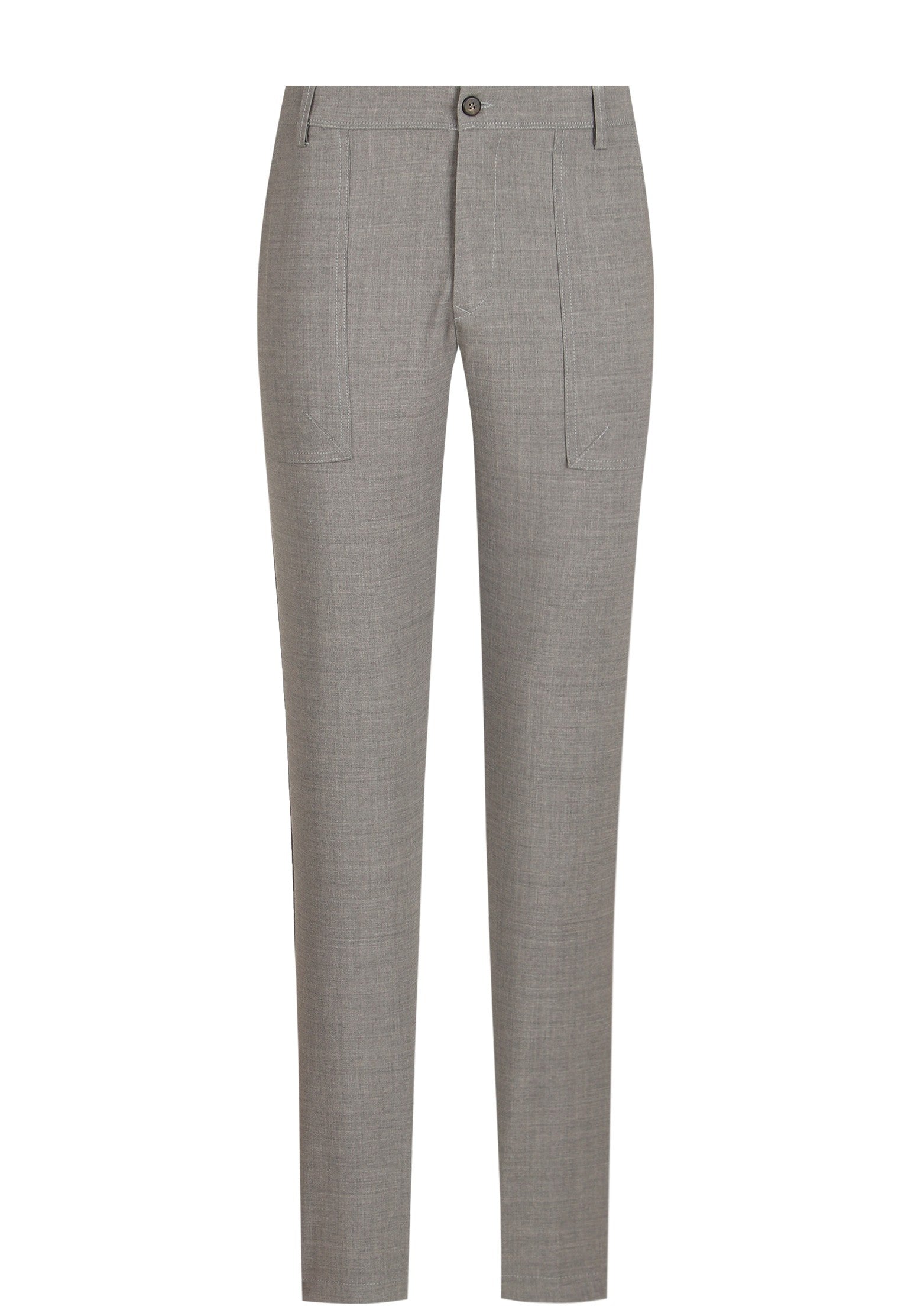 ELEVENTY - *PATCH POCKET* Wool Light Gray Premium Dress Pants- 33W