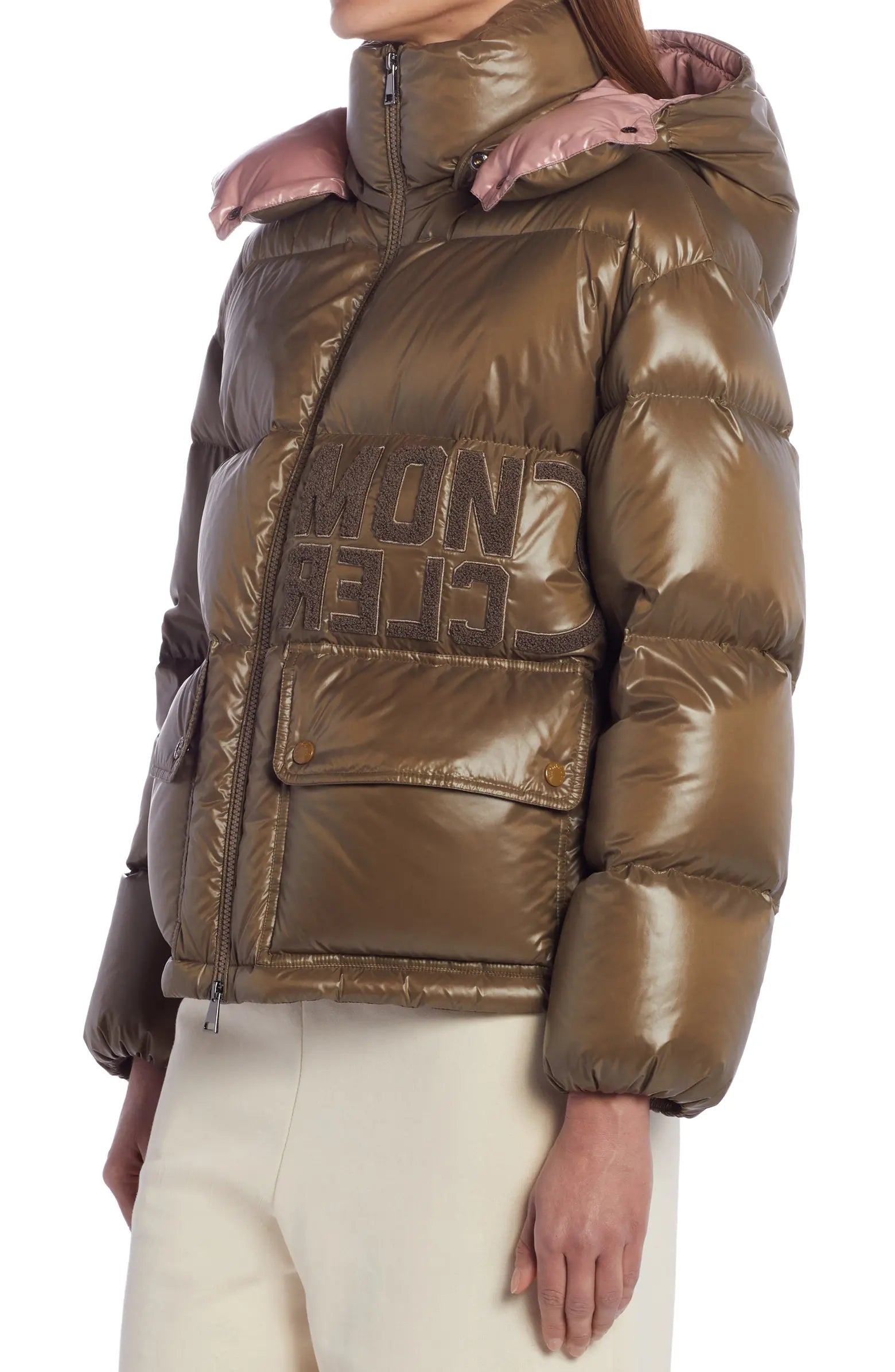 $2,095 MONCLER - **2022** ABBAYE Quilted Down Puffer Jacket Coat - 4 (8-10US)