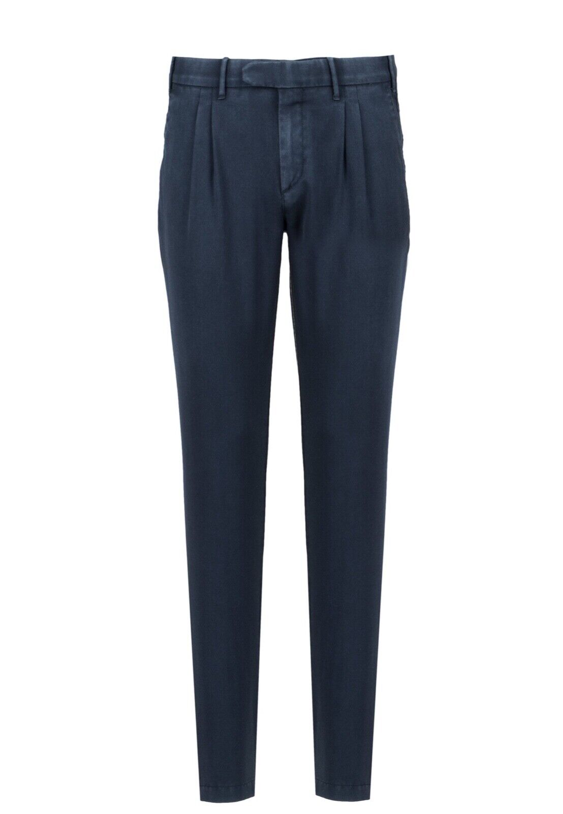 $495 ELEVENTY - Wool Blue Weathered Jacquard Micro Dart Slim Dress Pants- 42W